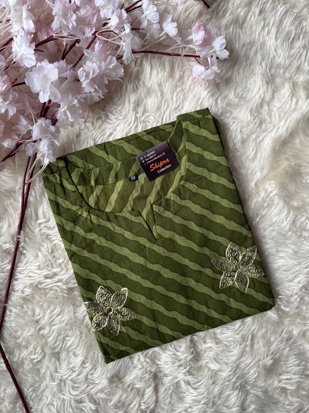 Premium Cotton Lehariya Kurti