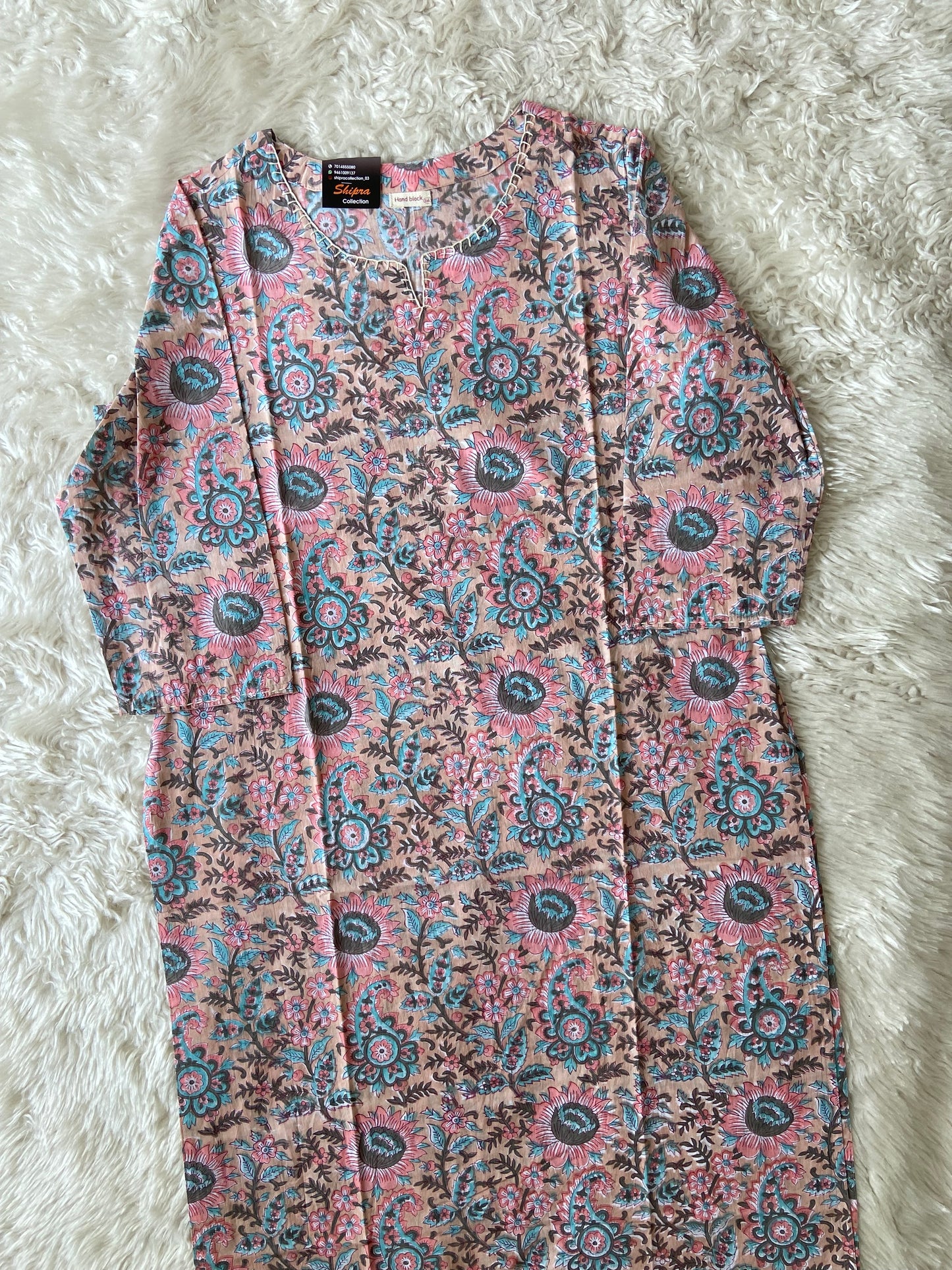 Premium Cotton Handblock Kurti