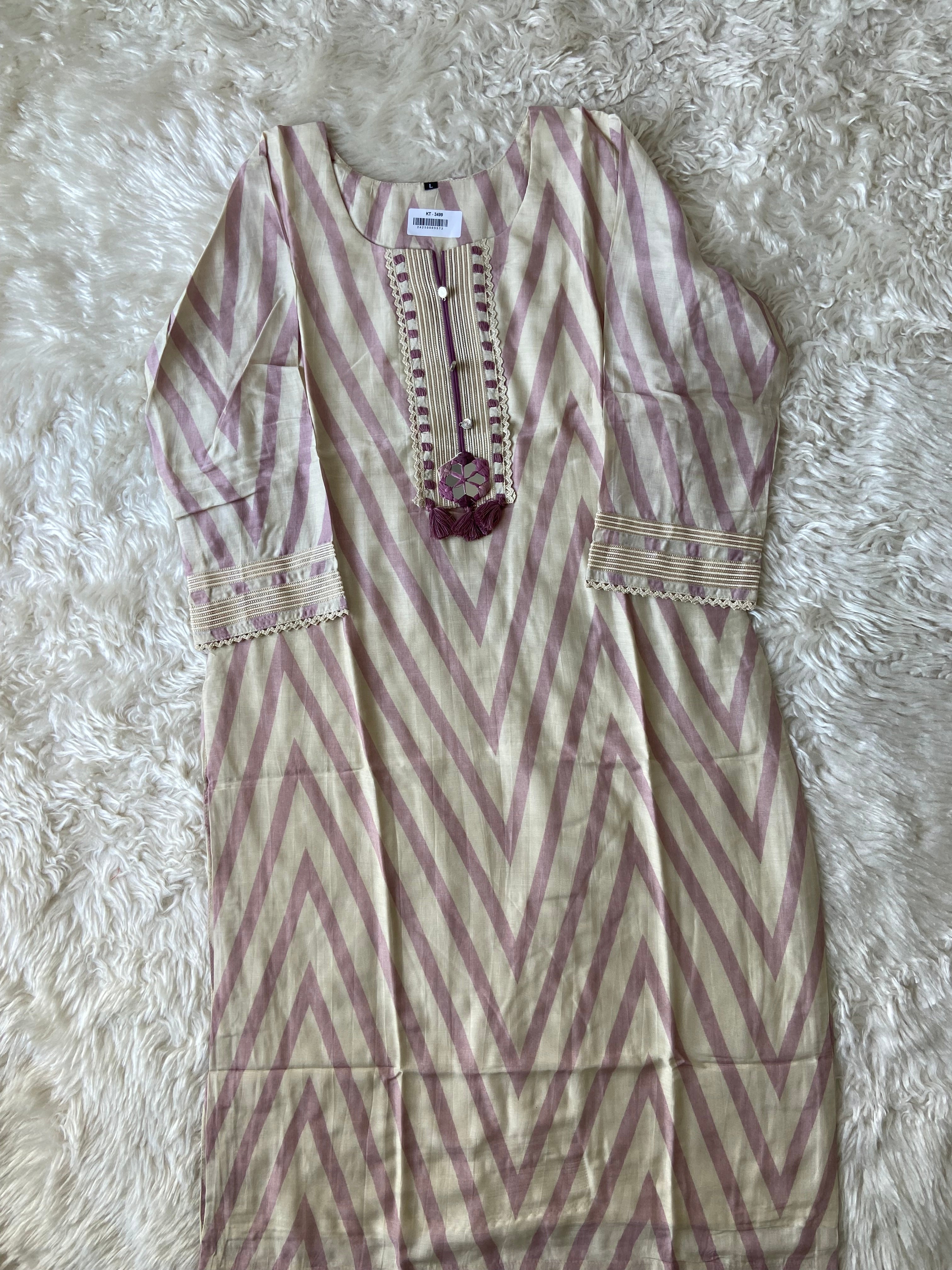 Mul Silk Kurti Pant Plazo Dupatta Set