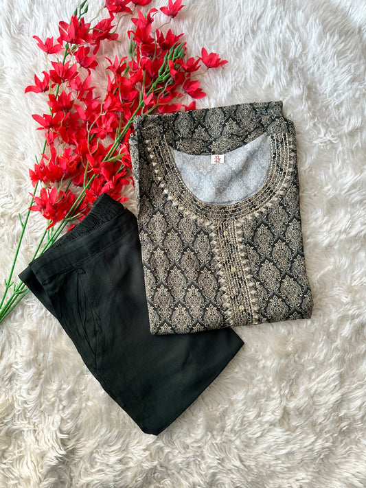 Soft Rayon Kurti Pant Set