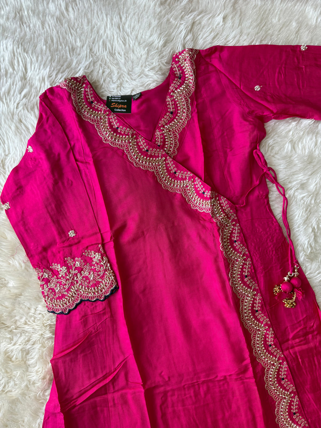 Russian Silk Kurti Pant Dupatta Set