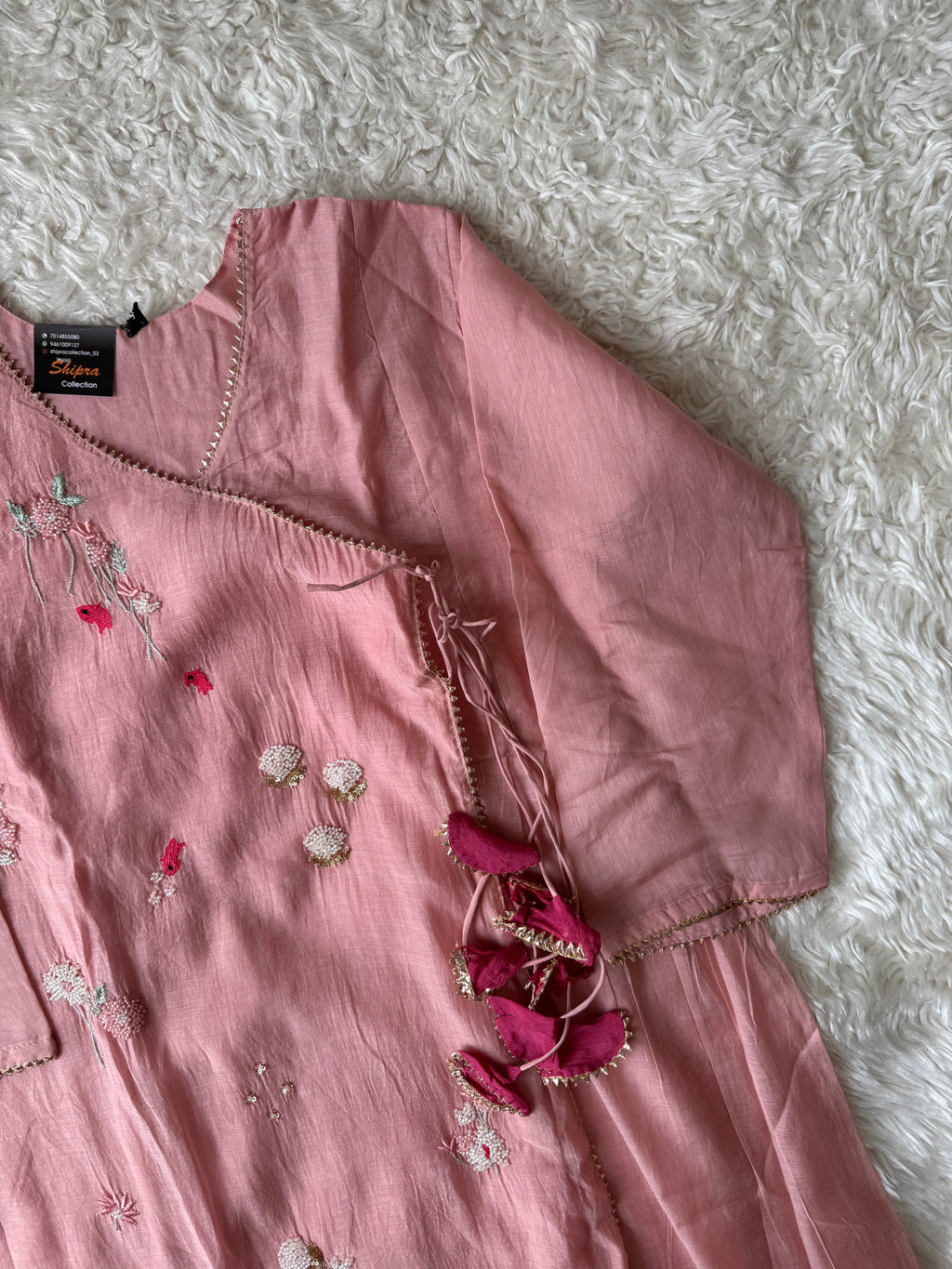 “Plus Size” Mul Chanderi Kurti Pant Dupatta Set