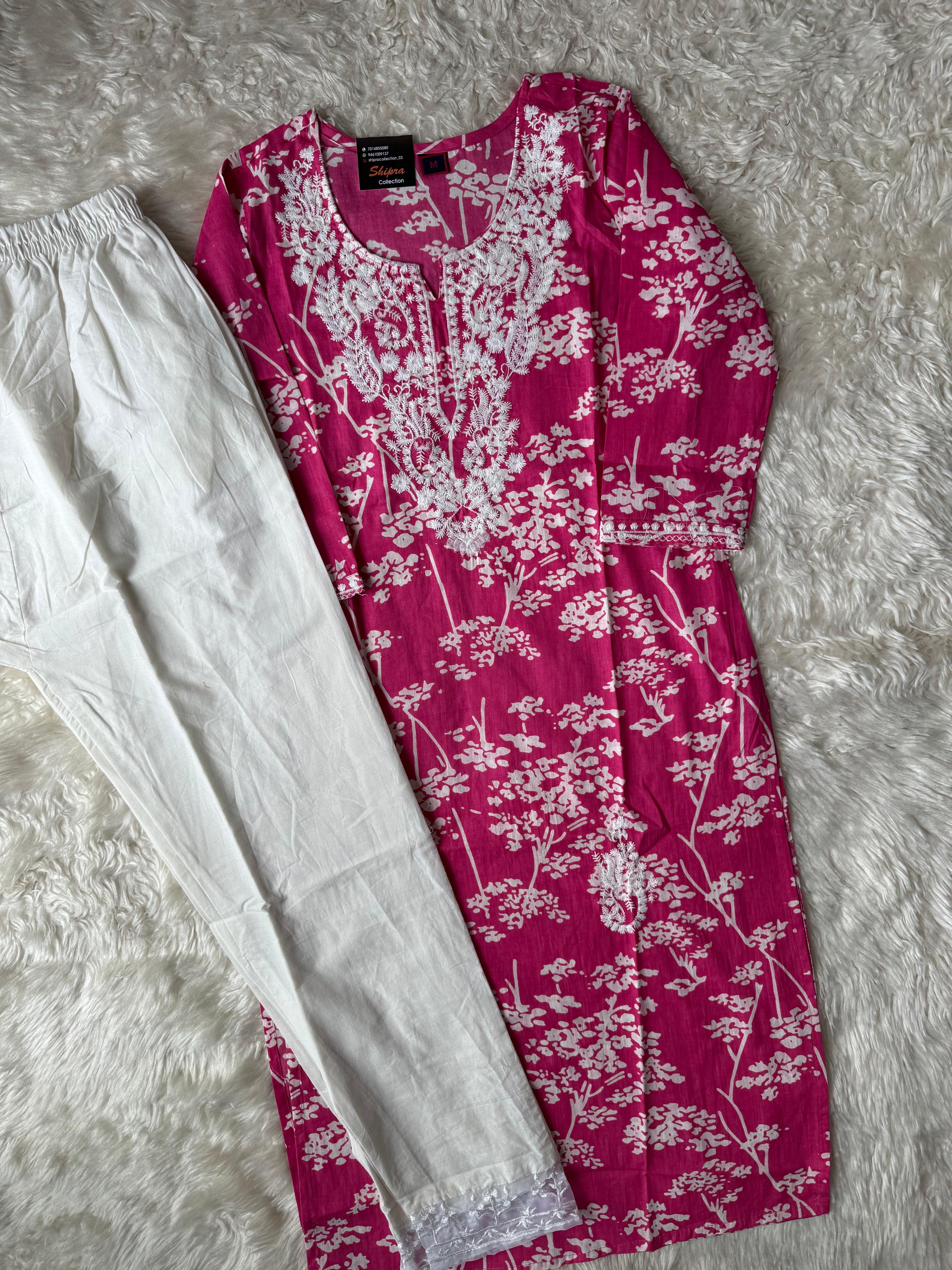 Cotton Kurti Pant Set