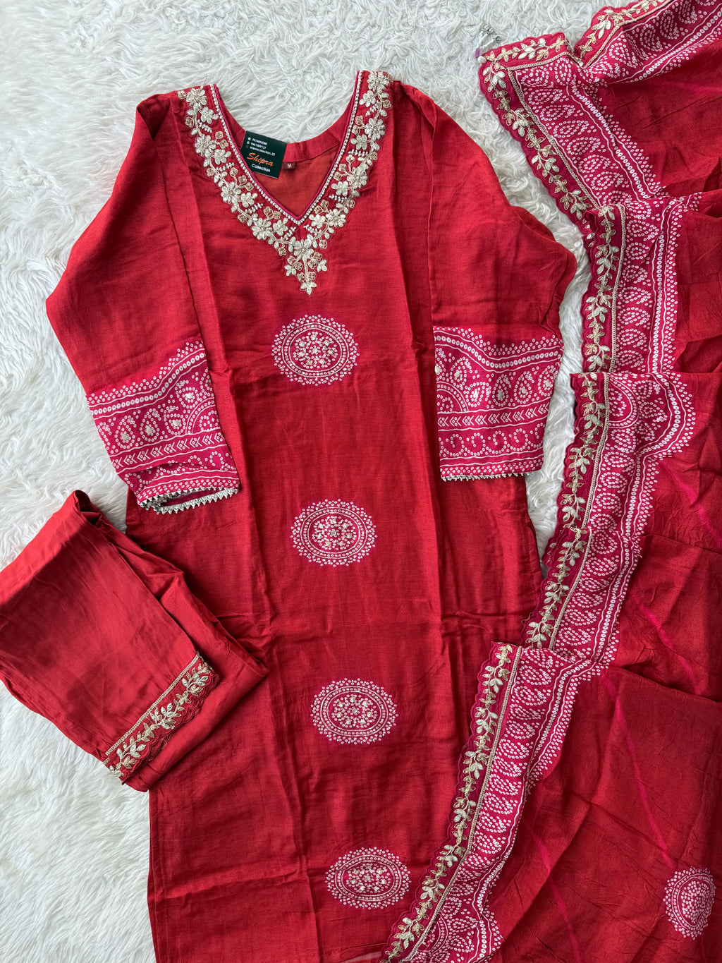 Dola Silk Kurti Pant Dupatta Set
