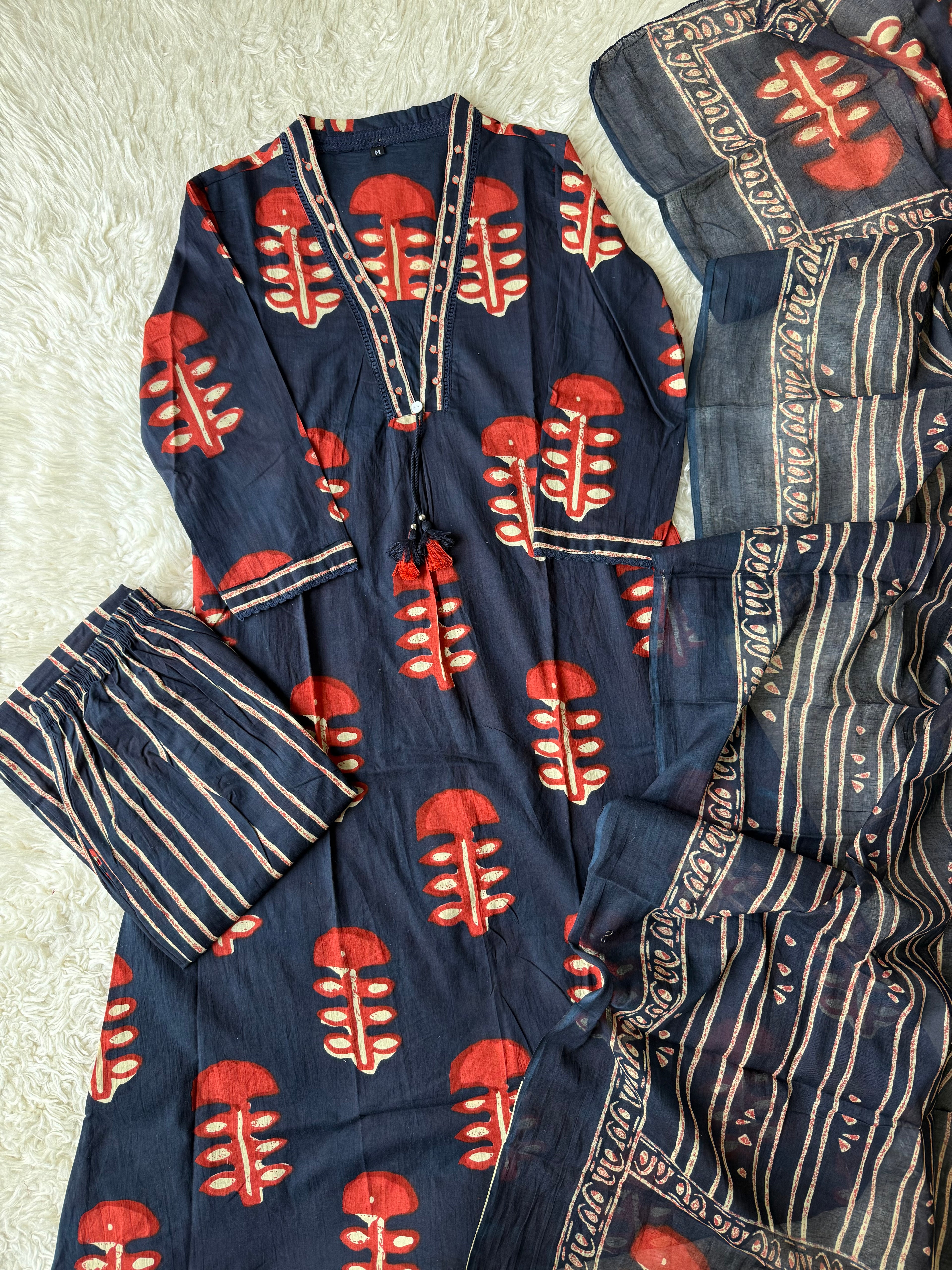 Budget Friendly Kurti Pant Dupatta Set