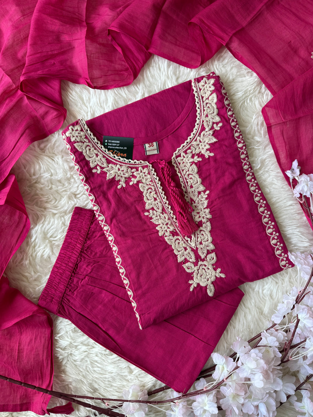 Premium Cotton Kurti Pant Dupatta Set