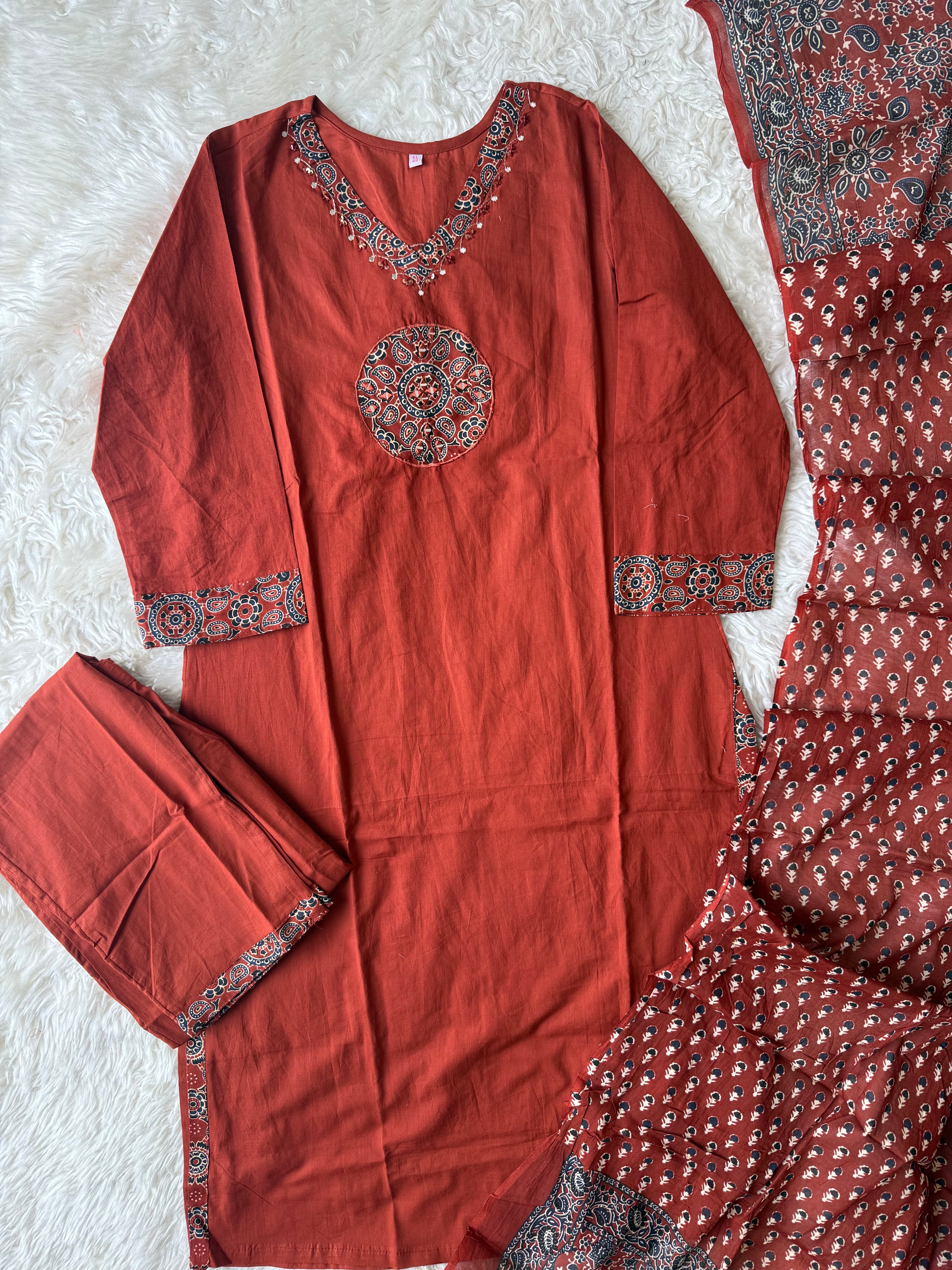 Premium Cotton Kurti Pant Dupatta Set