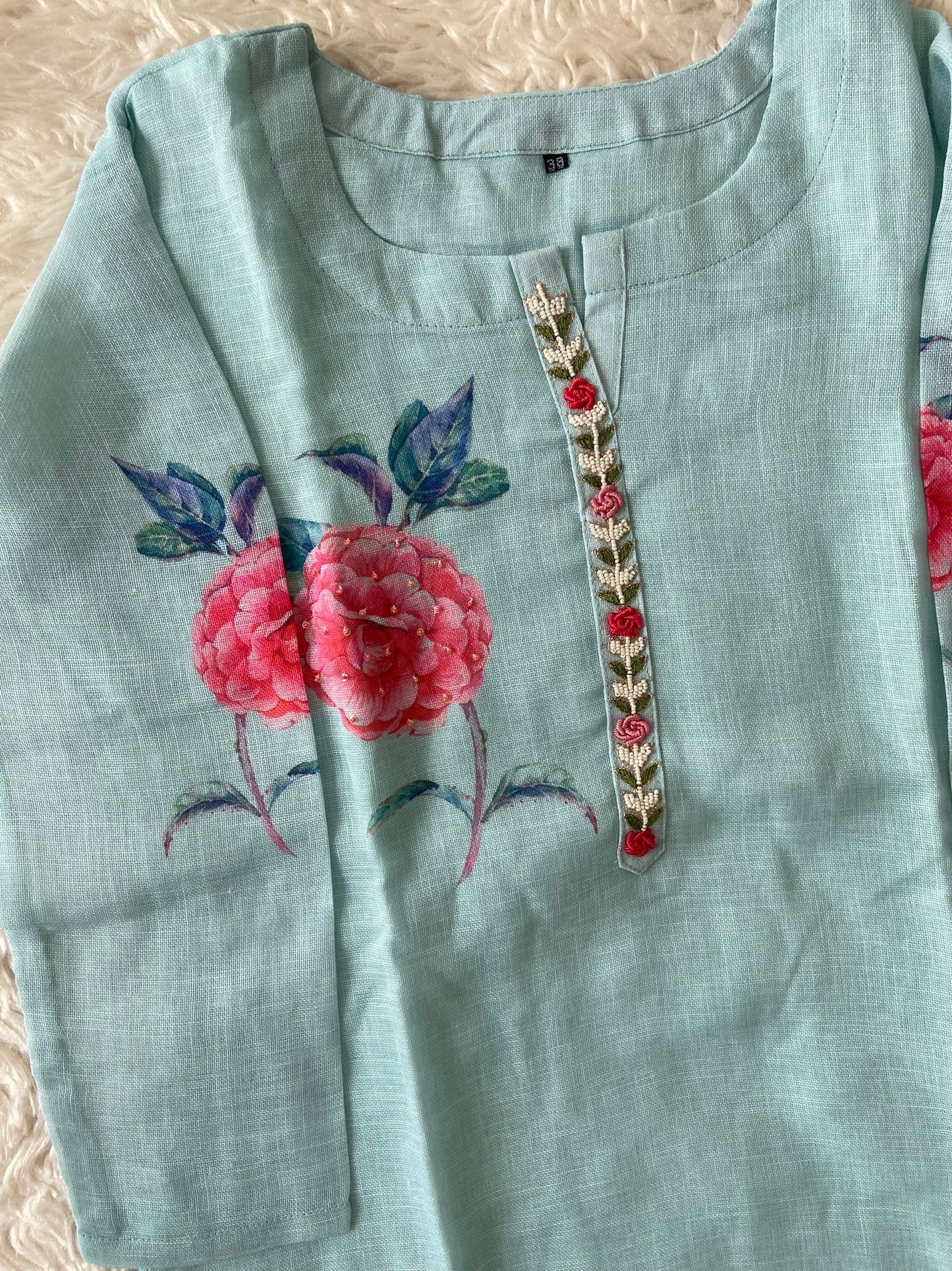 Linen Kurti Pant Dupatta Set