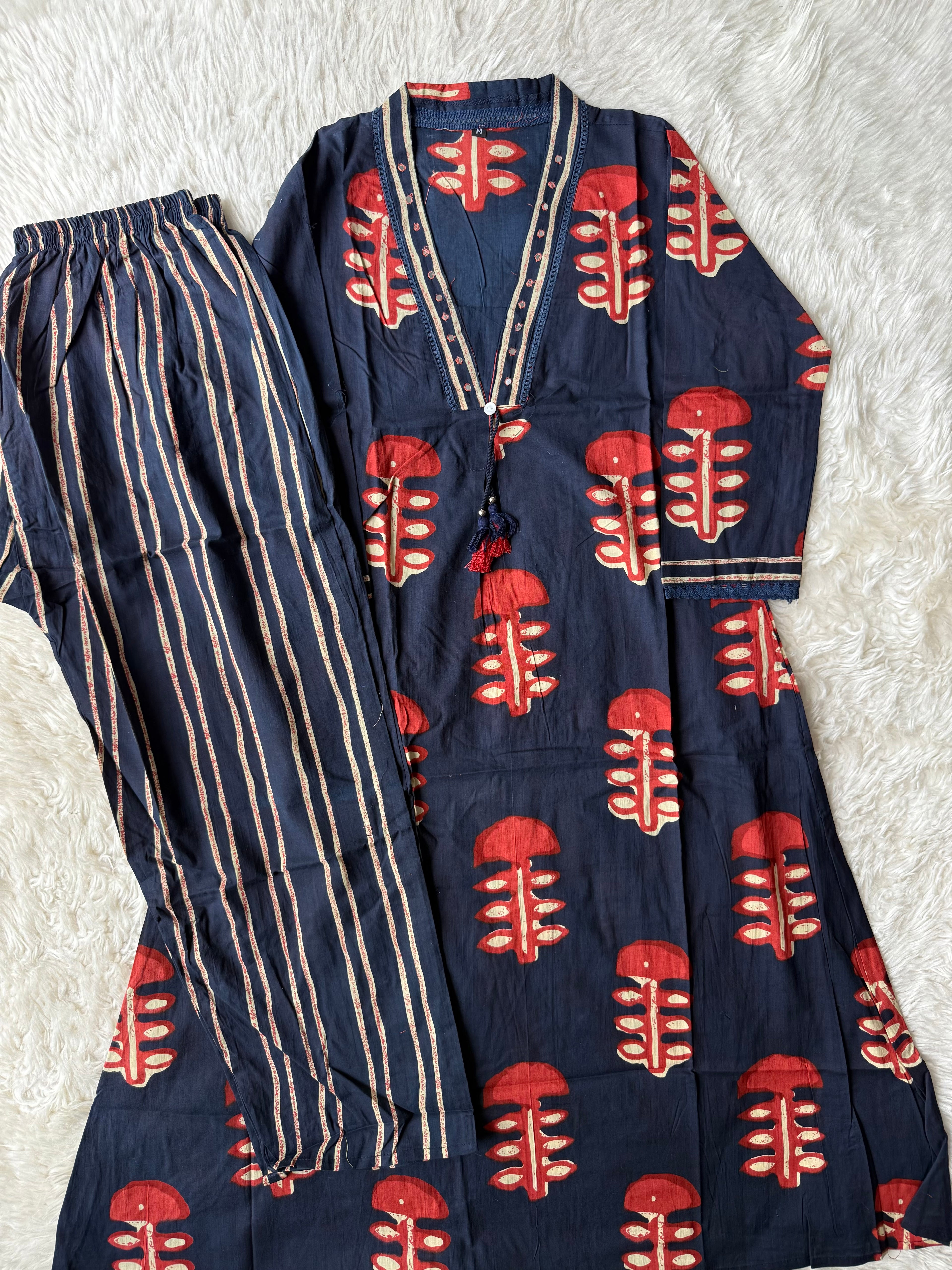 Cotton FLARE Kurti Pant Set