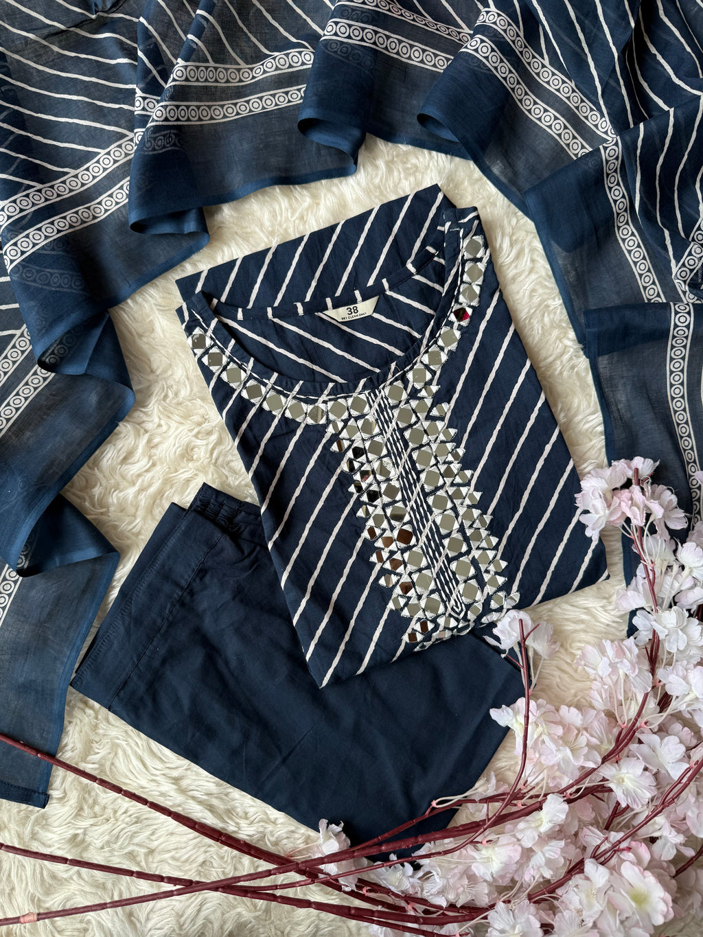 Premium Cotton Lehariya Set