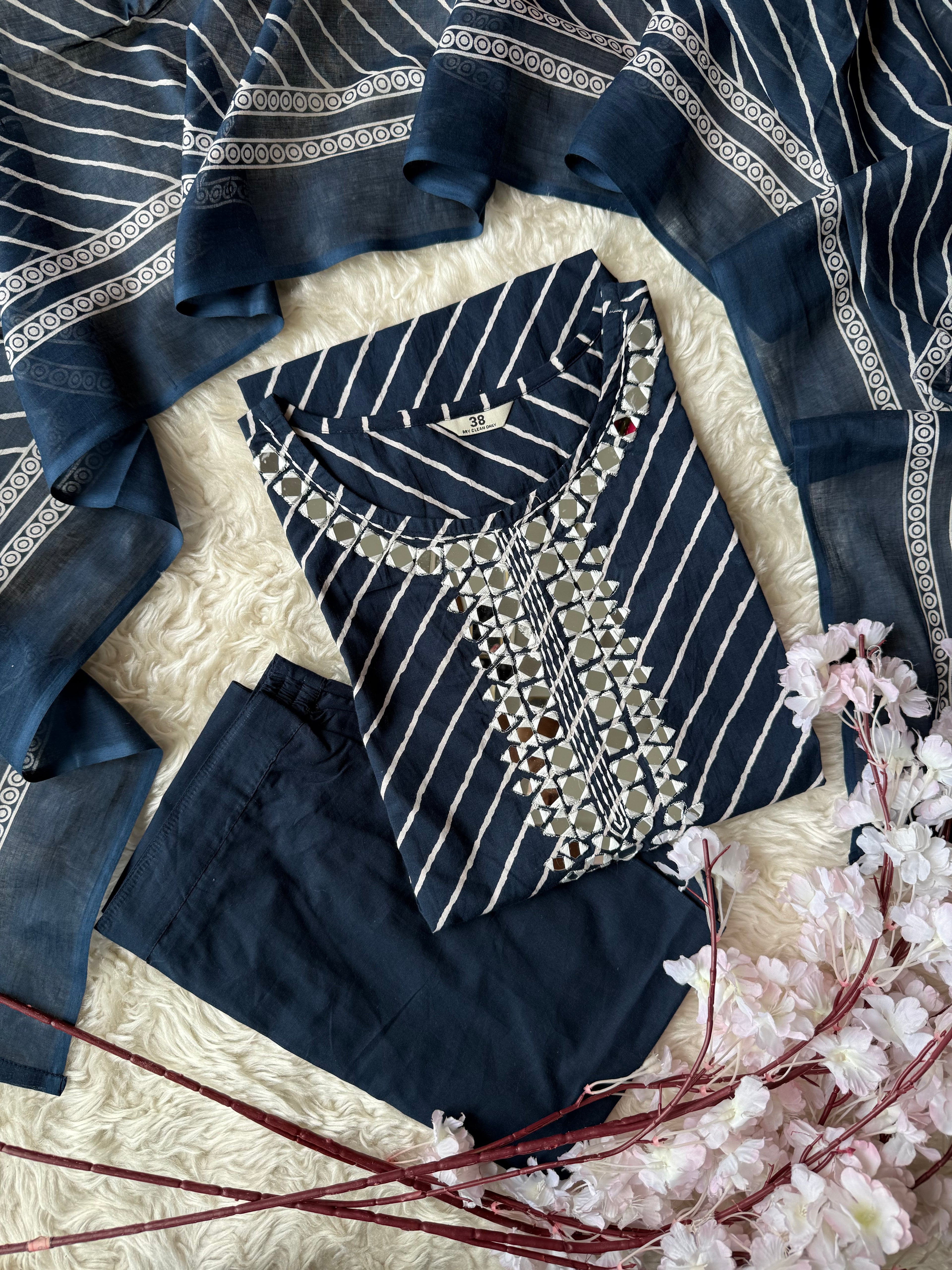 Premium Cotton Lehariya Set