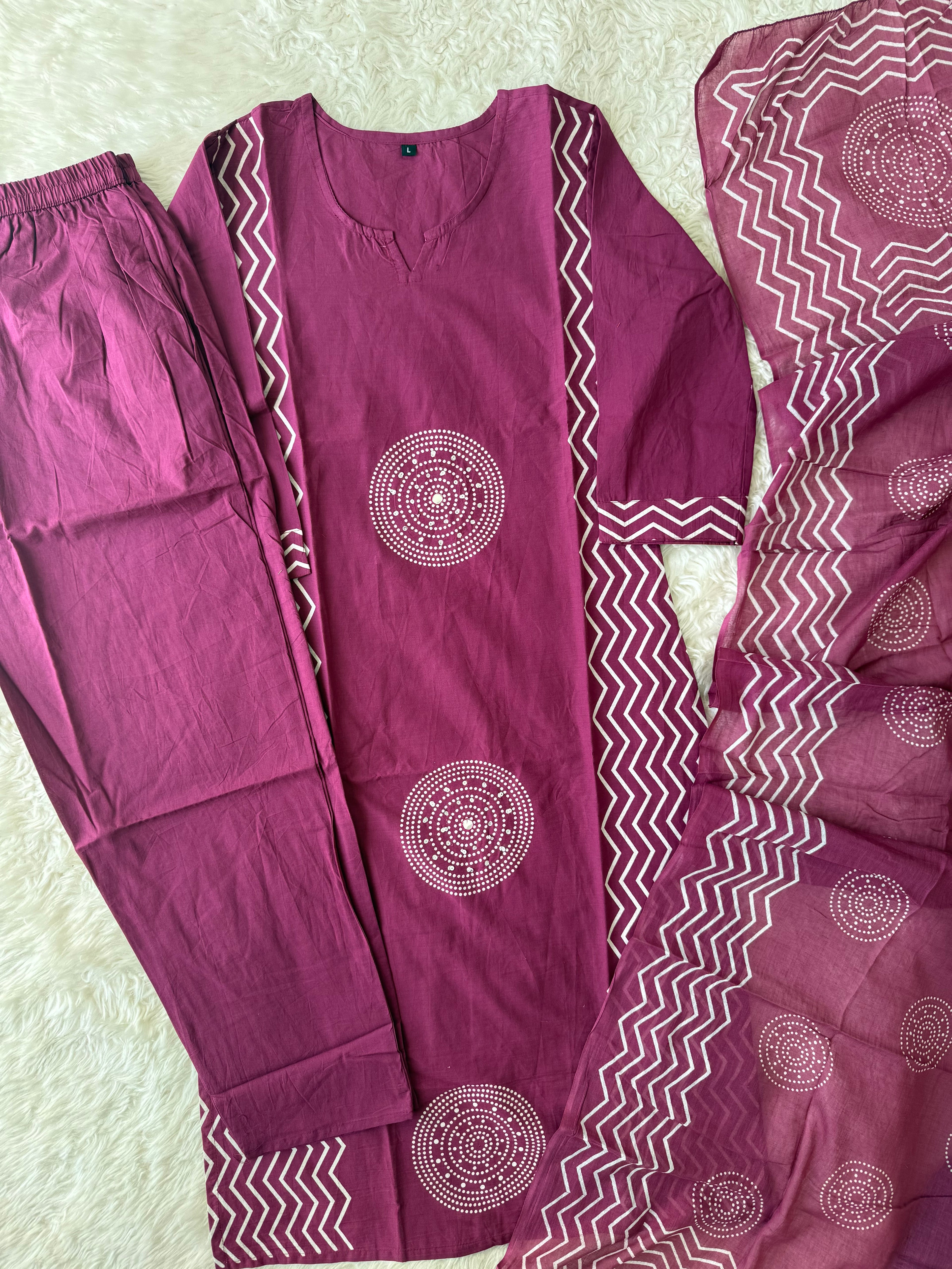Budget Friendly Kurti Pant Dupatta Set
