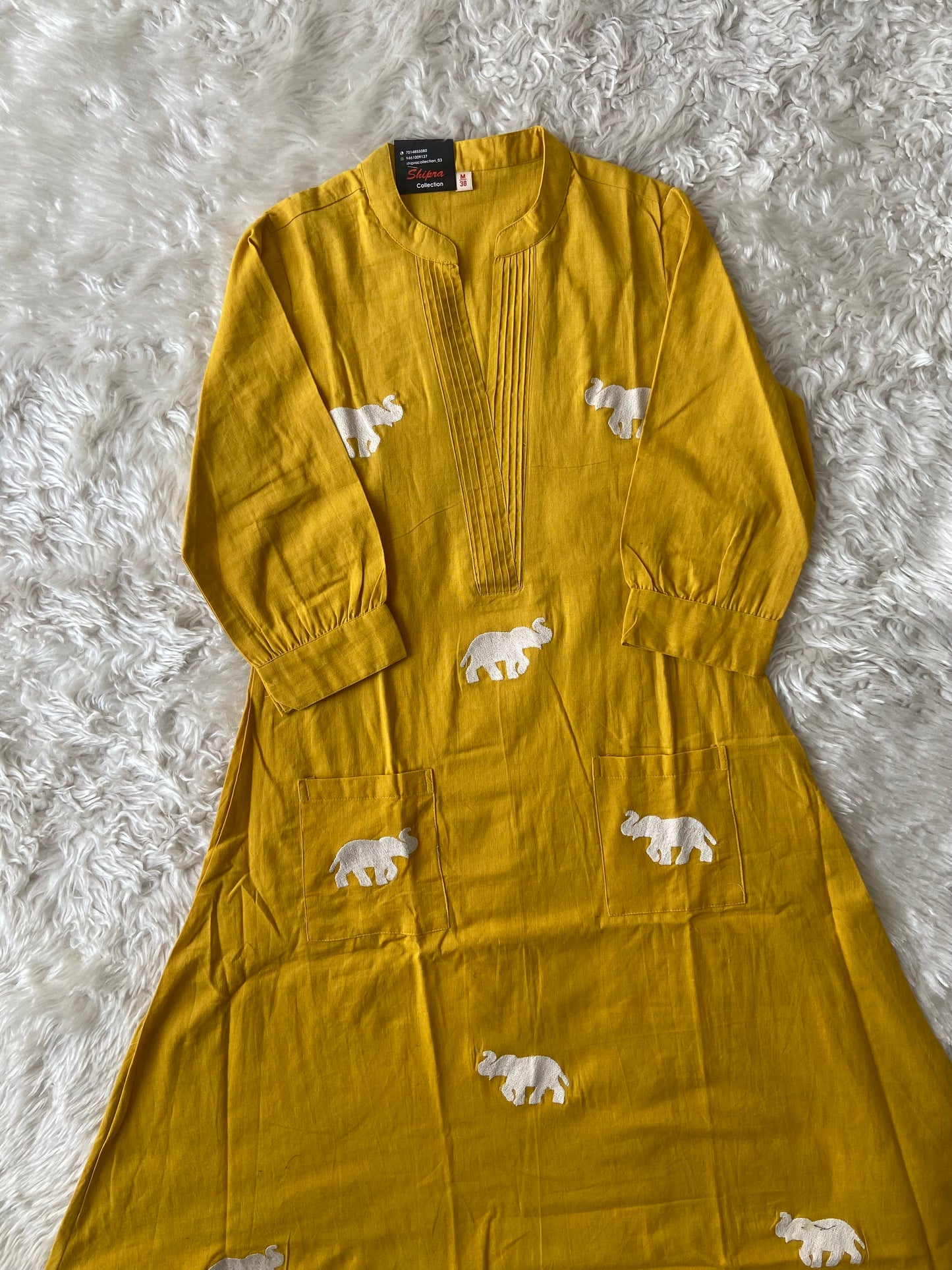 Elephant A-line Kurti Plazo Set