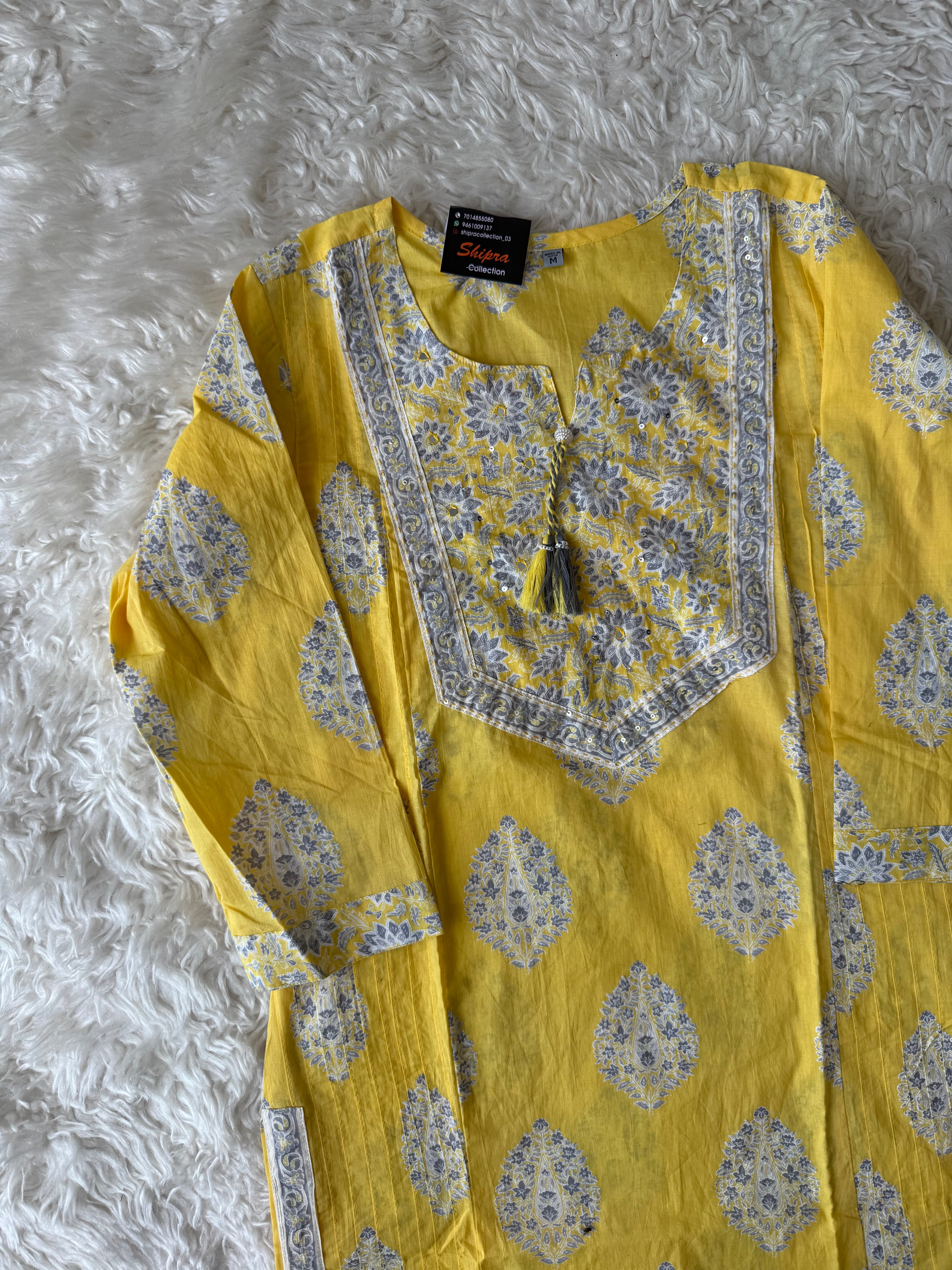 Premium Cotton Kurti Pant Dupatta Set