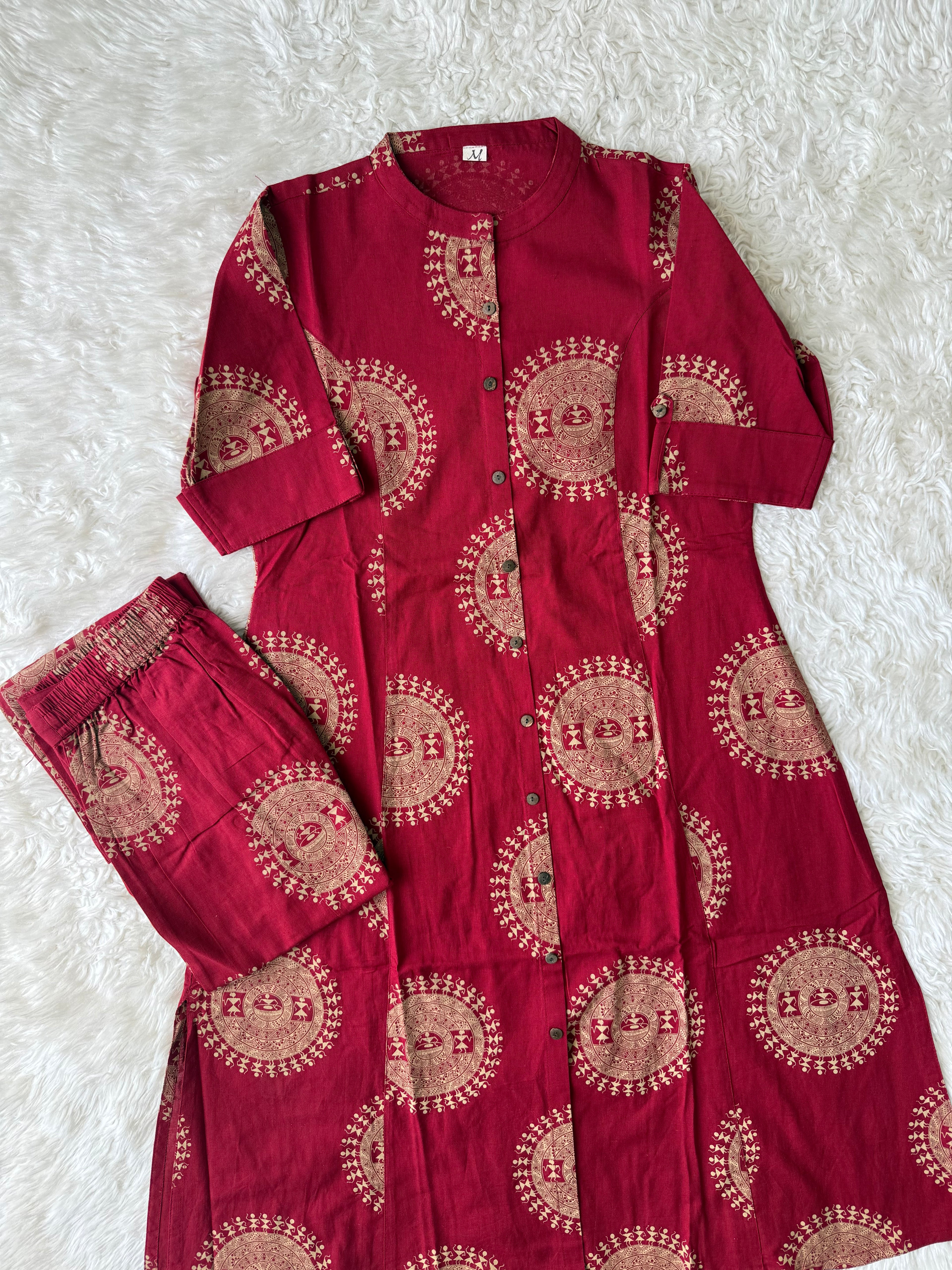 Khadi Cotton Elbow Sleeves Set