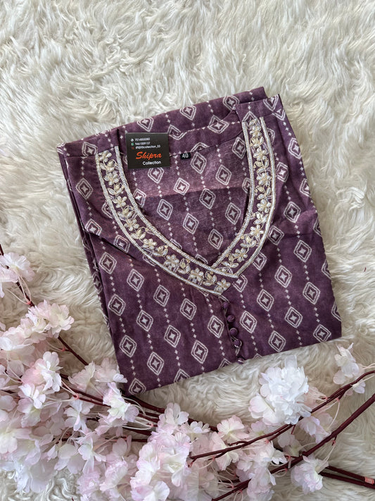 Pure Muslin Silk kurti