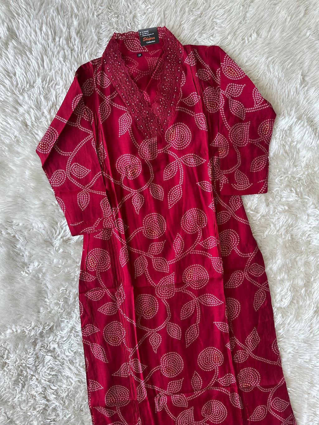 Pure Muslin Silk Kurti Pant Set