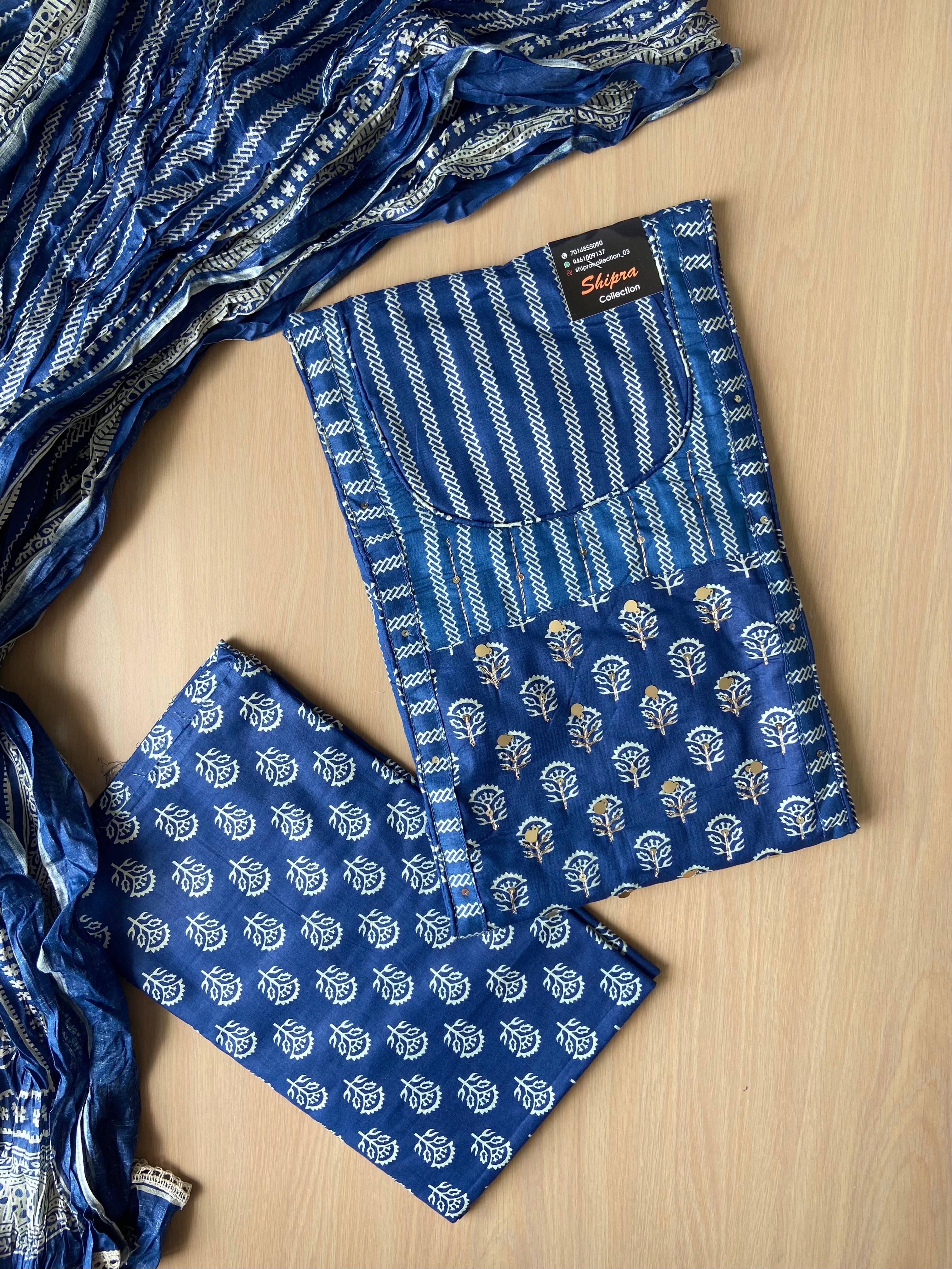 Premium Cotton Unstitched Set