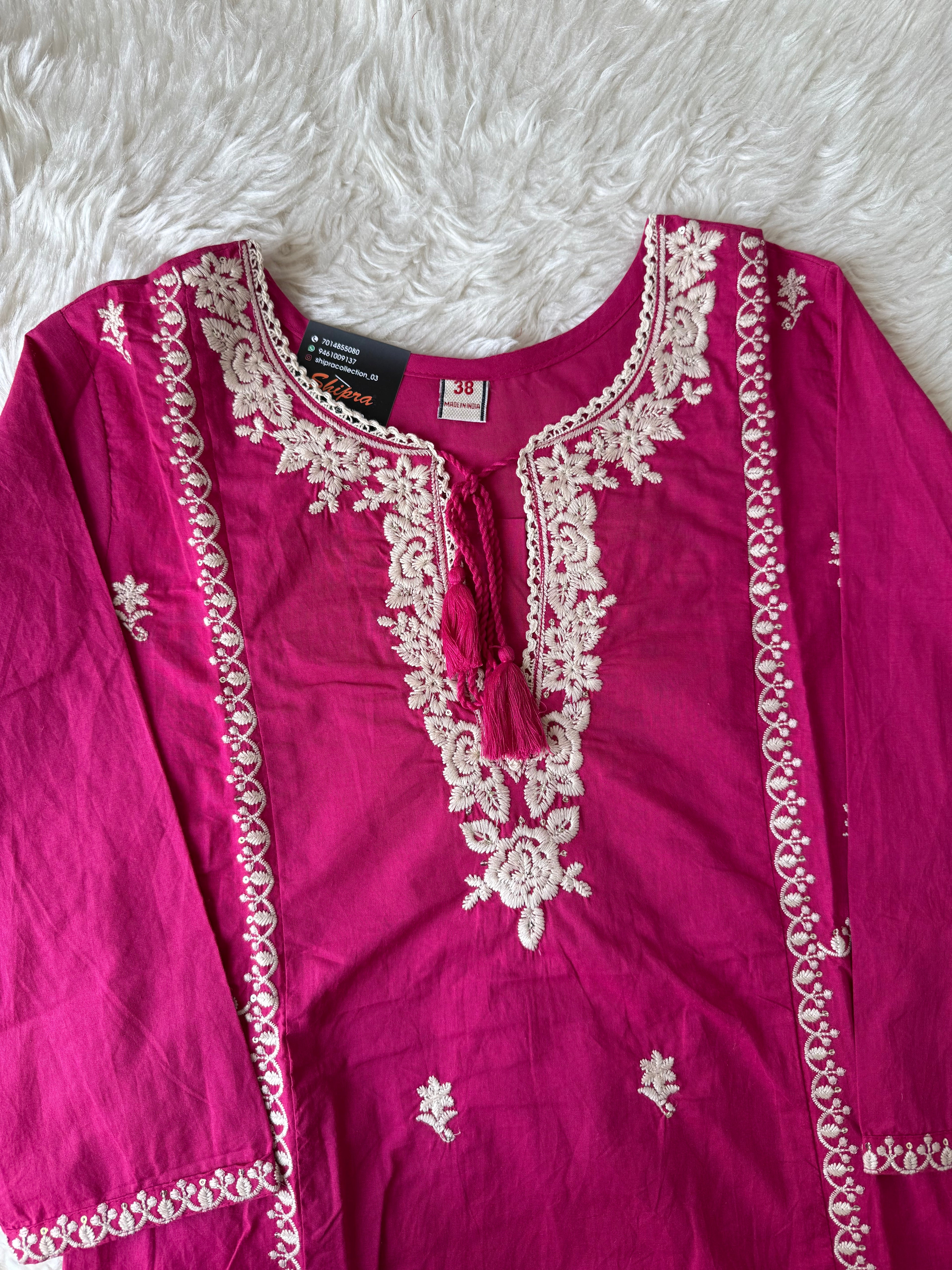 Premium Cotton Kurti Pant Dupatta Set