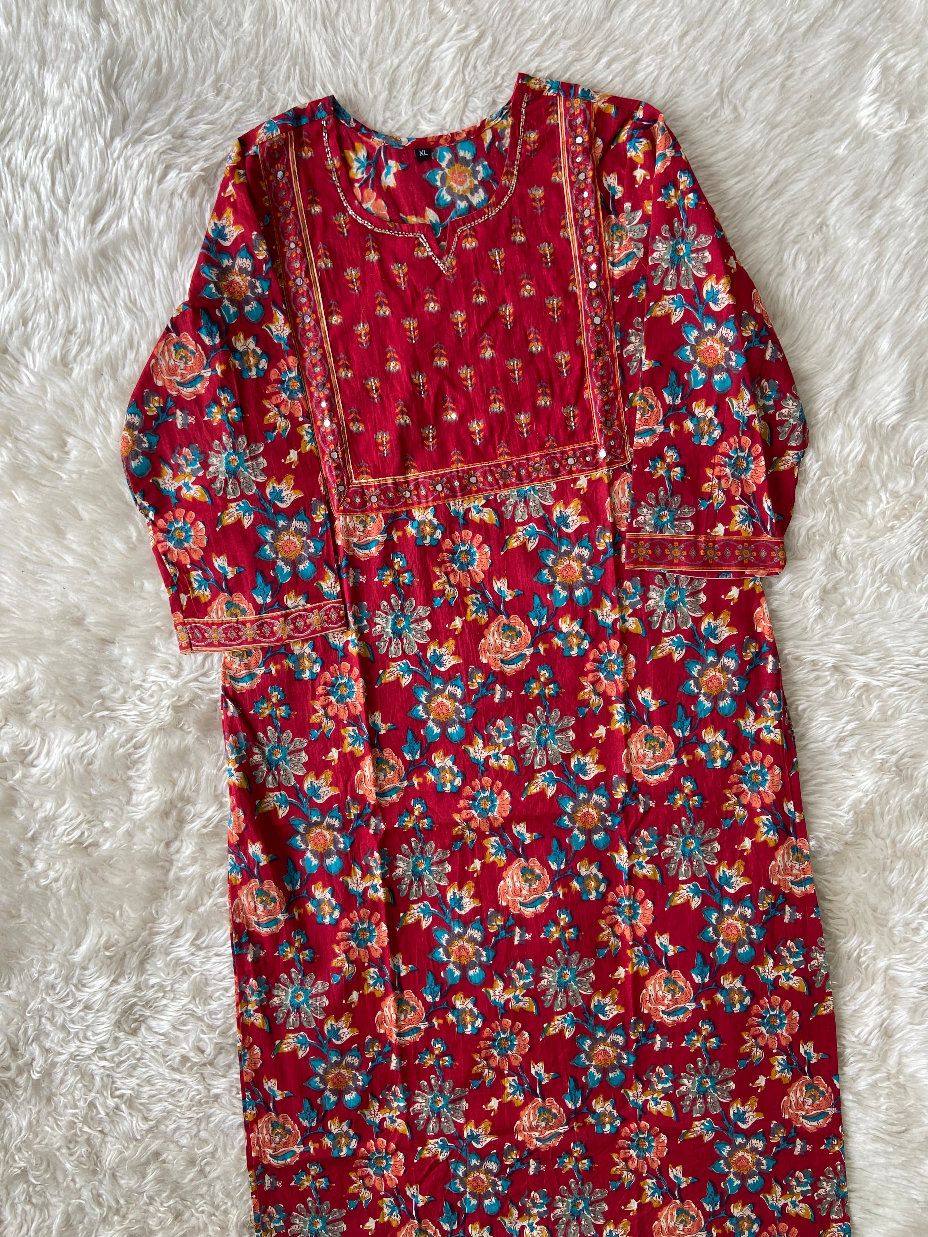 Budget Friendly Kurti Pant Dupatta Set