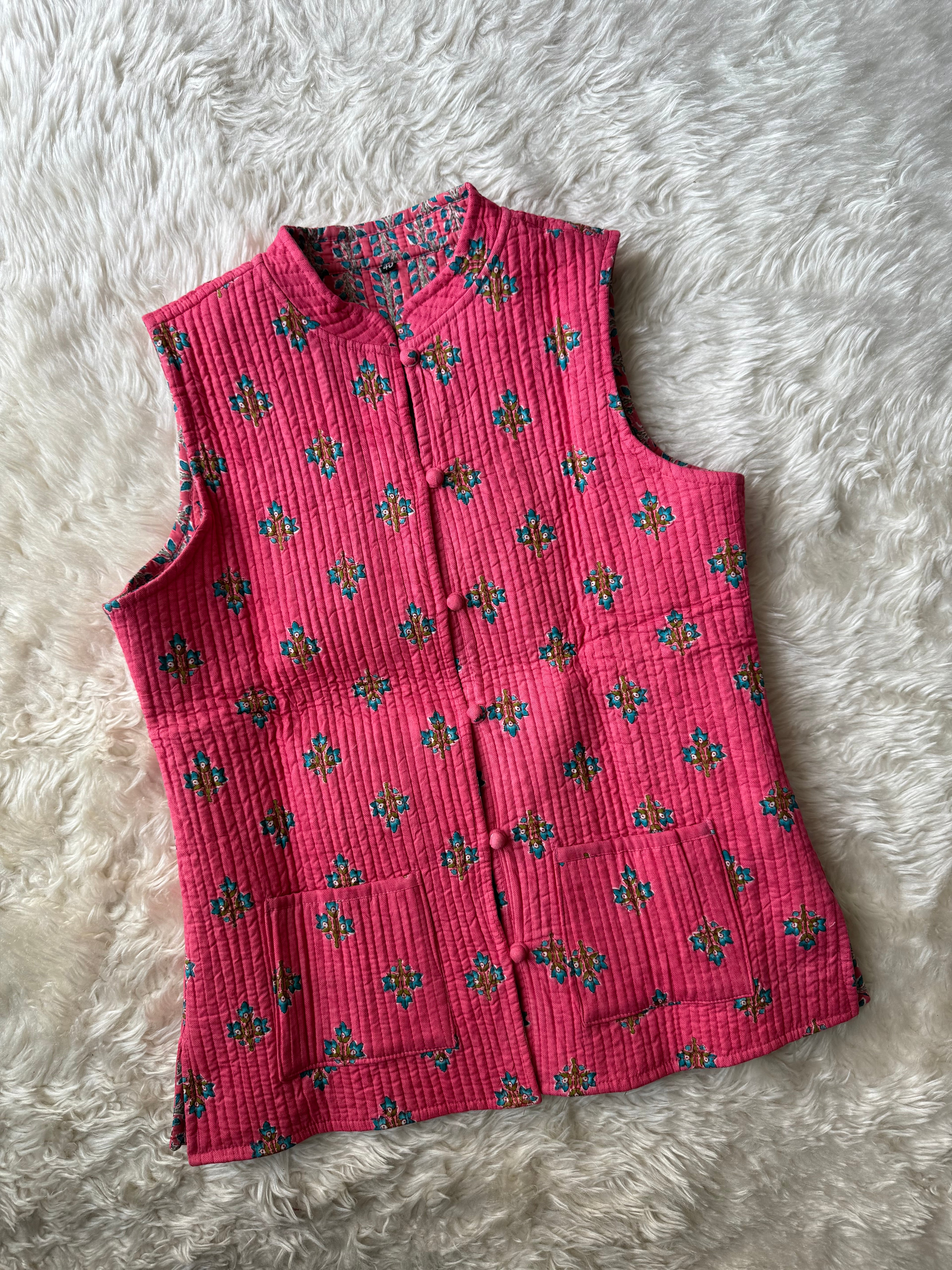 Reversible Quilted Sleevesless Jacket