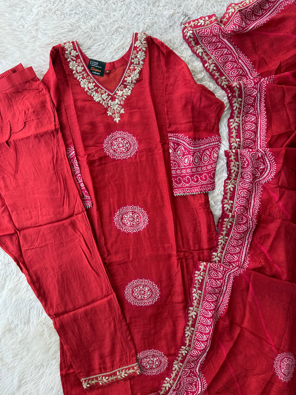 Dola Silk Kurti Pant Dupatta Set