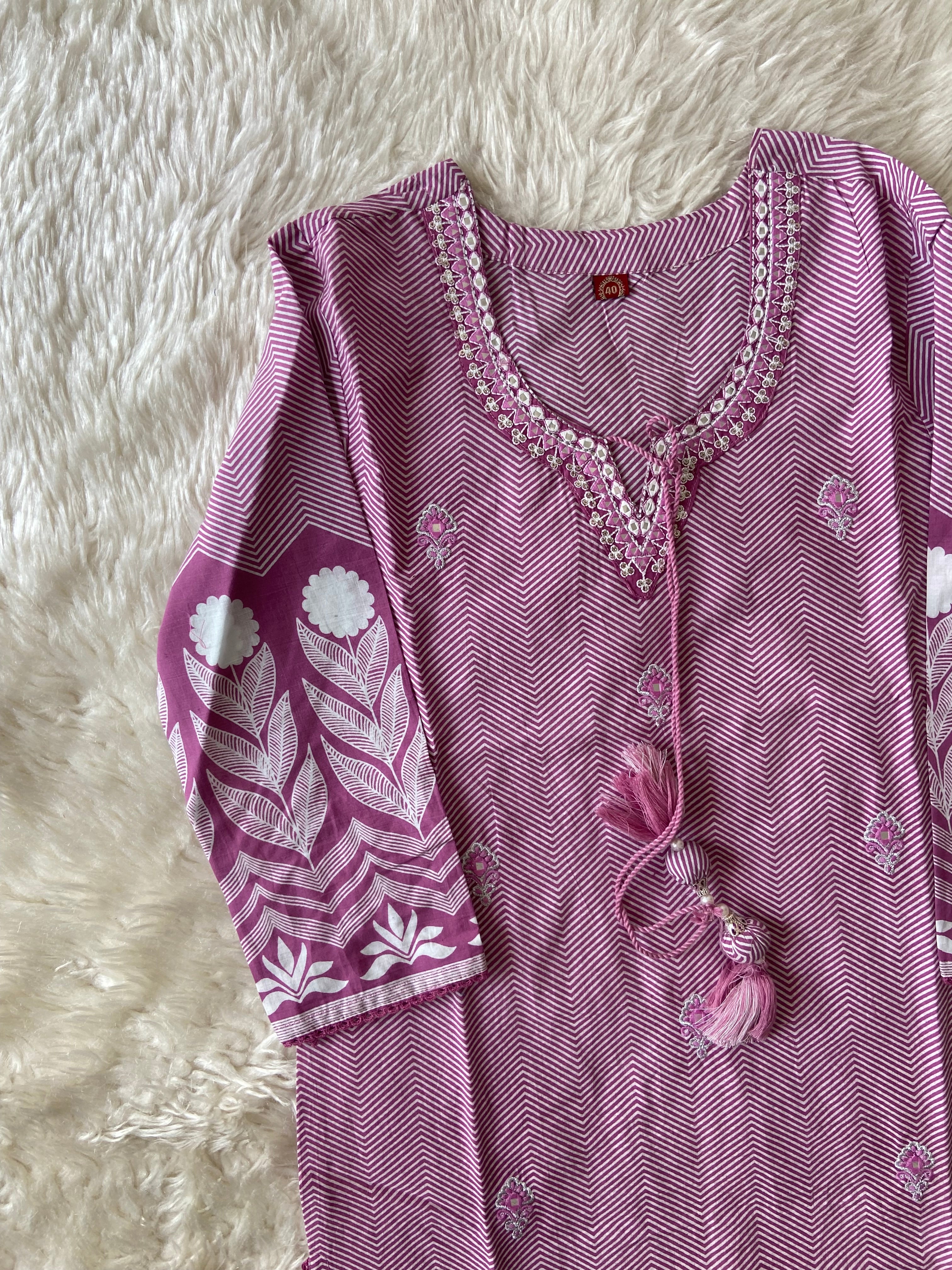 Pure Cotton Kurti Pant Set
