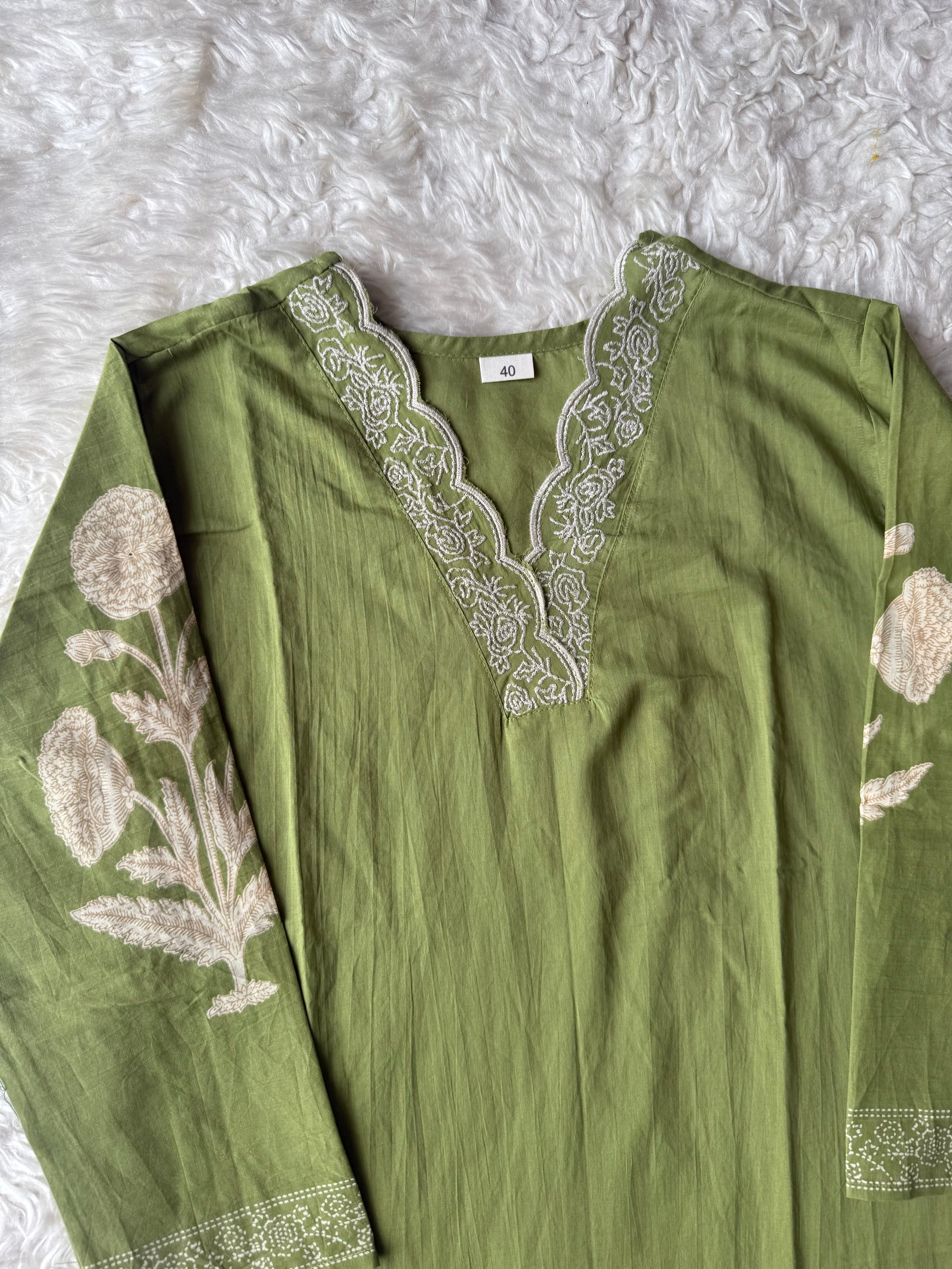 Premium Cotton Kurti Plazo Dupatta Set