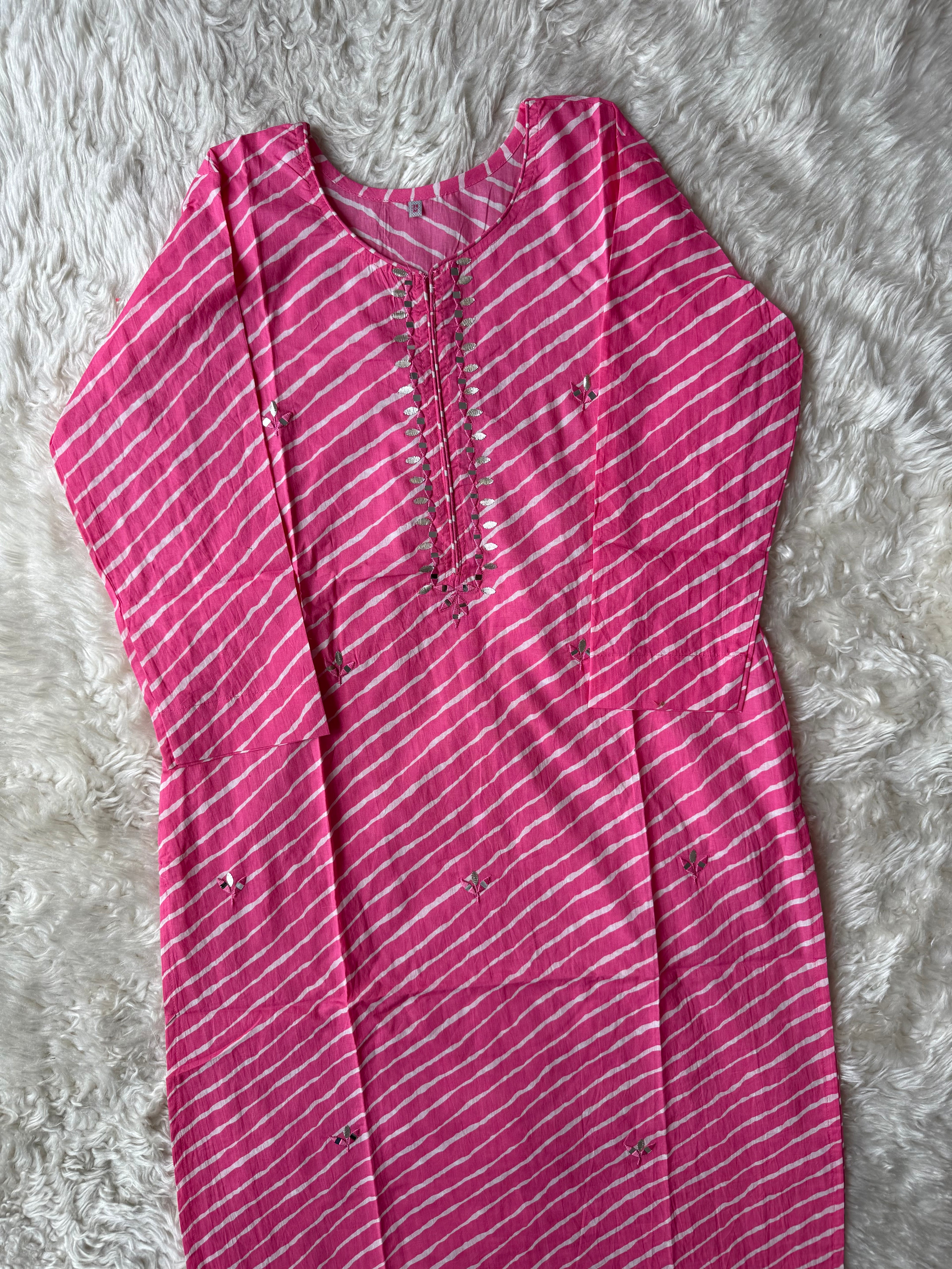 Premium Cotton Lehariya Set
