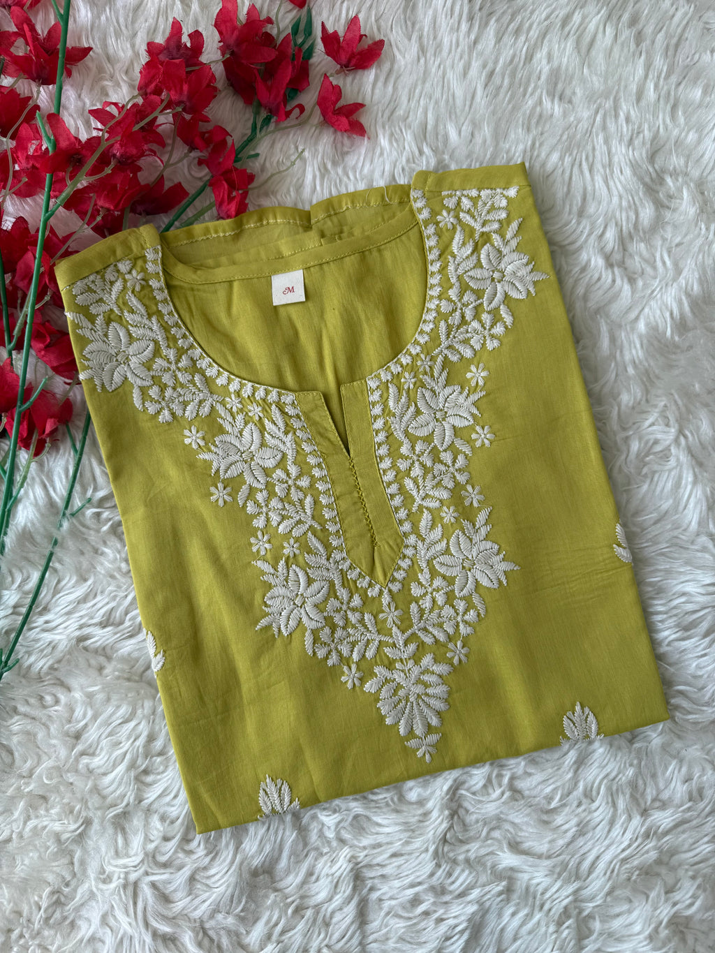 Mul Cotton Short Kurti with Lining