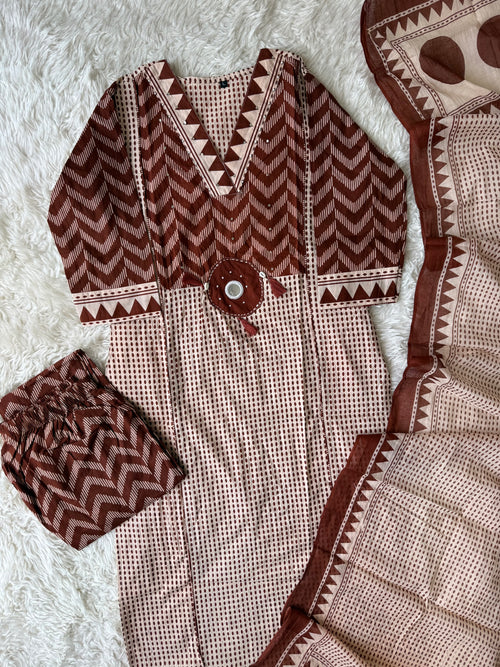 Budget Friendly Kurti Pant Dupatta Set
