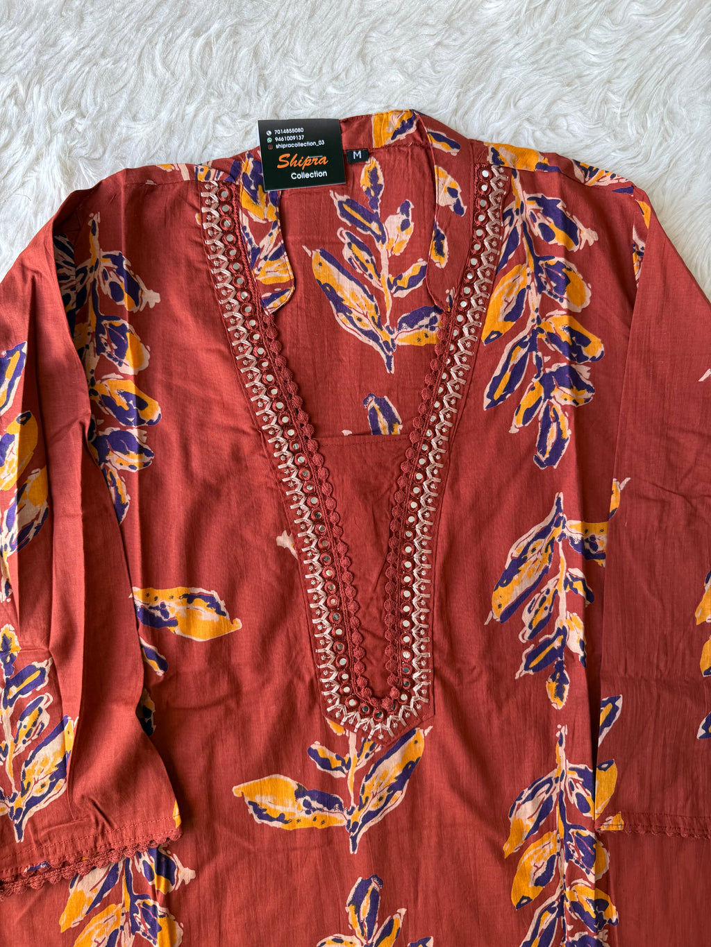 Pure Cotton Kurti Pant Dupatta Set
