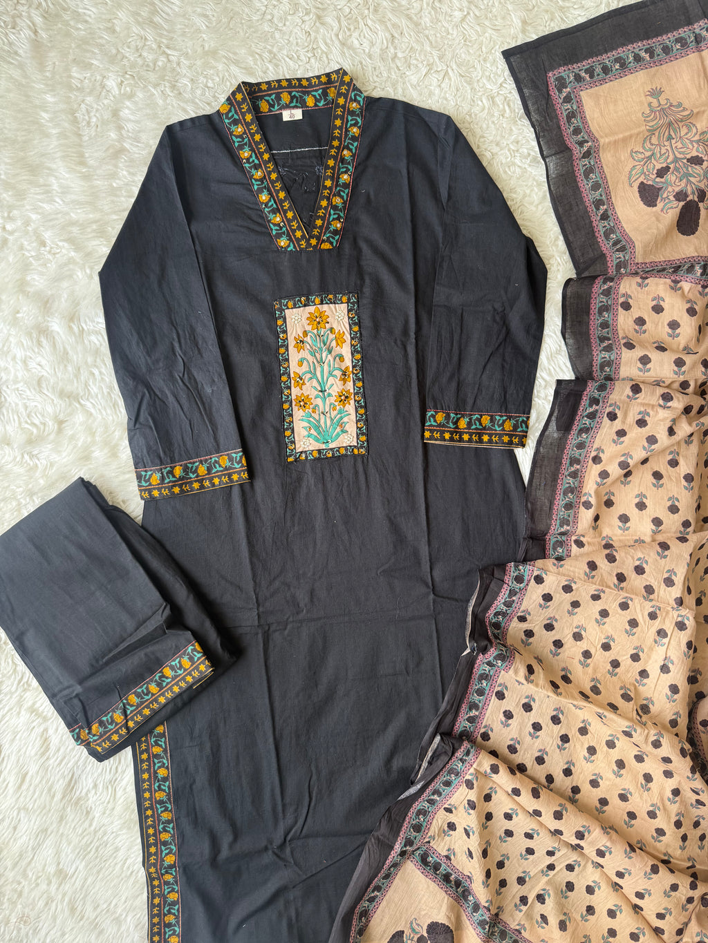 Premium Cotton Kurti Pant Dupatta Set