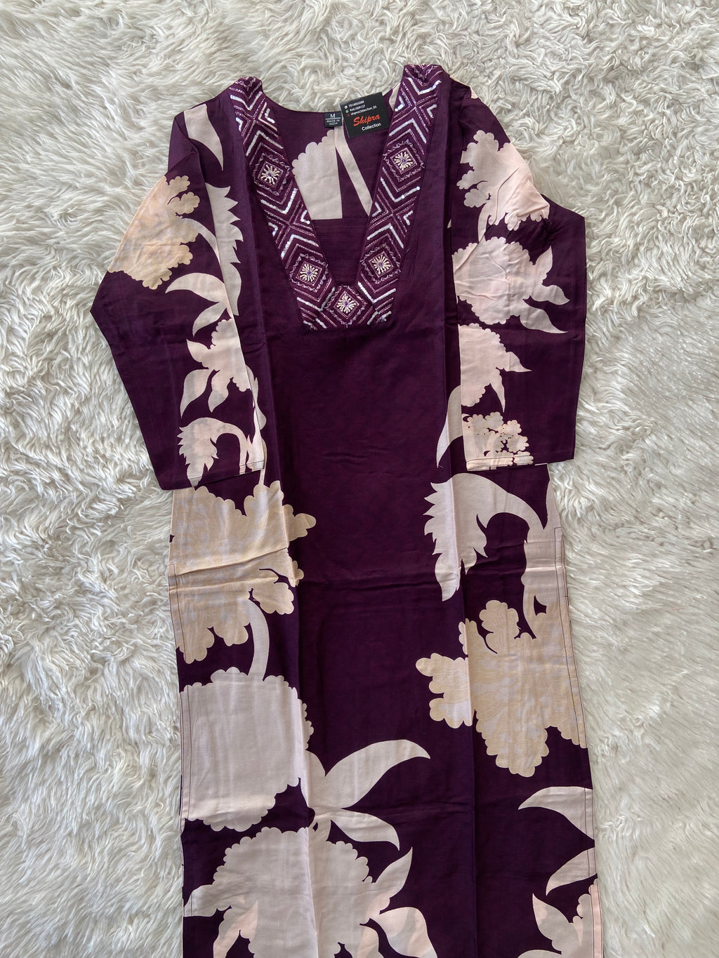 Russian Silk Kurti Pant Dupatta Set