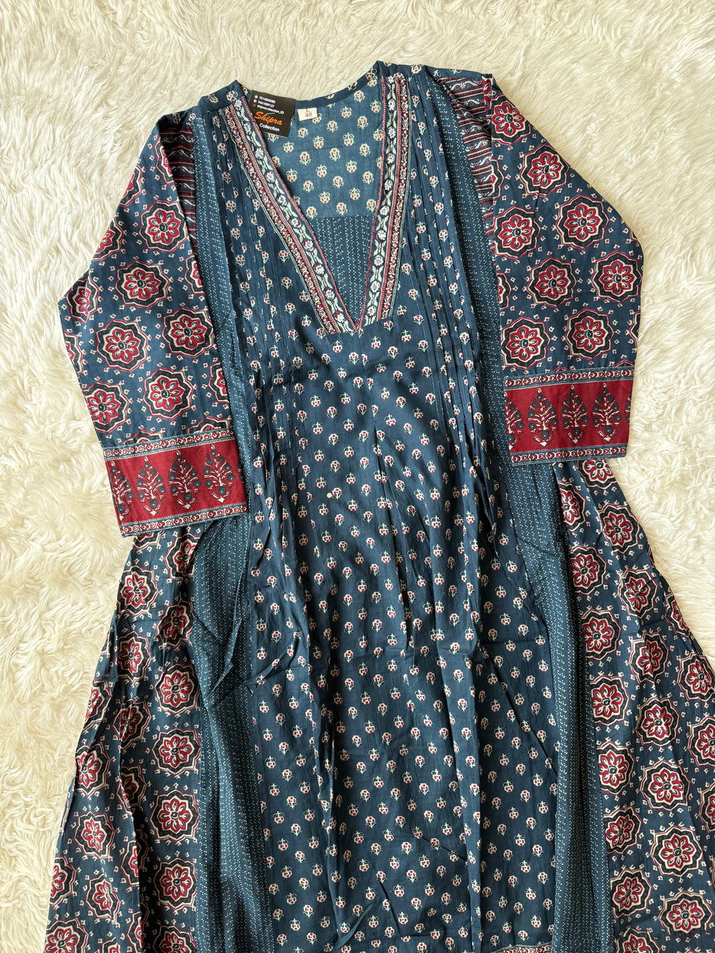 Premium Cotton Kurti plazo Dupatta Set