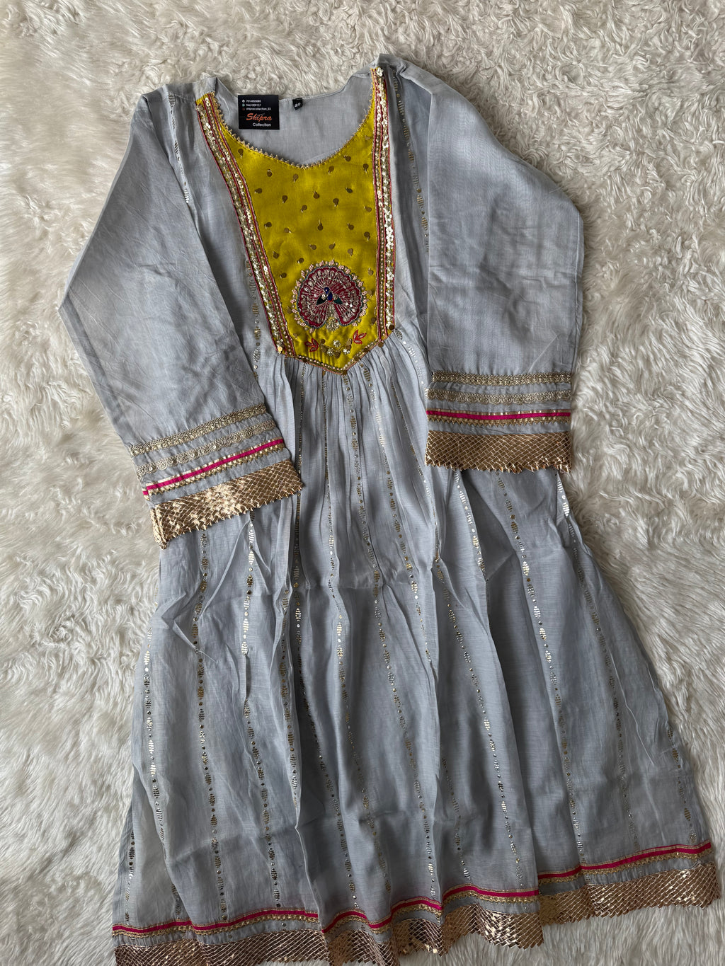 Mul Chanderi Kurti Pant Dupatta Set