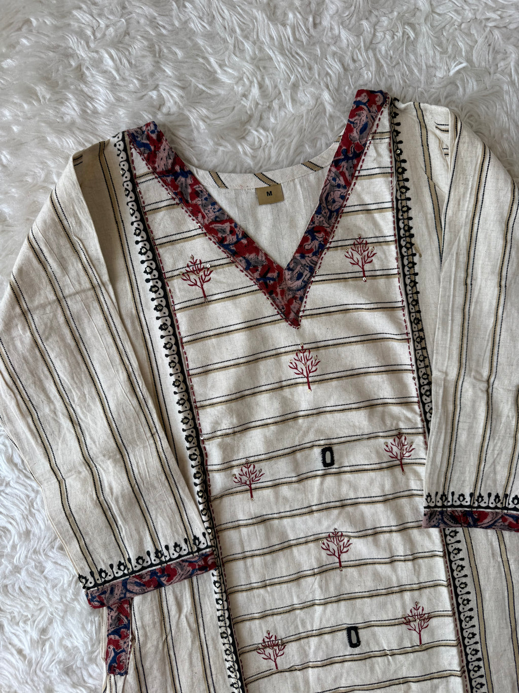 Khadi Cotton Kurti Pant Set