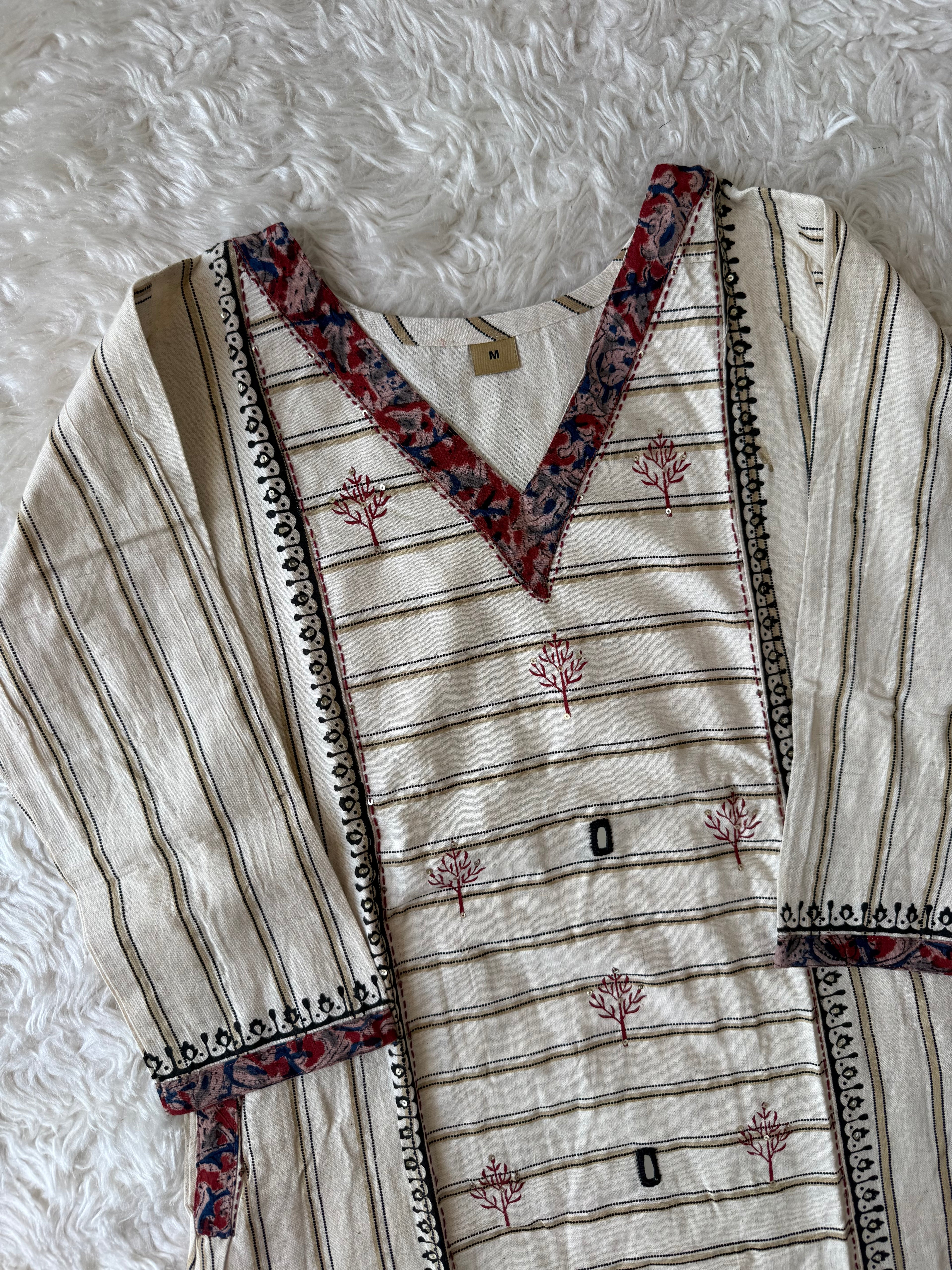 Khadi Cotton Kurti Pant Set