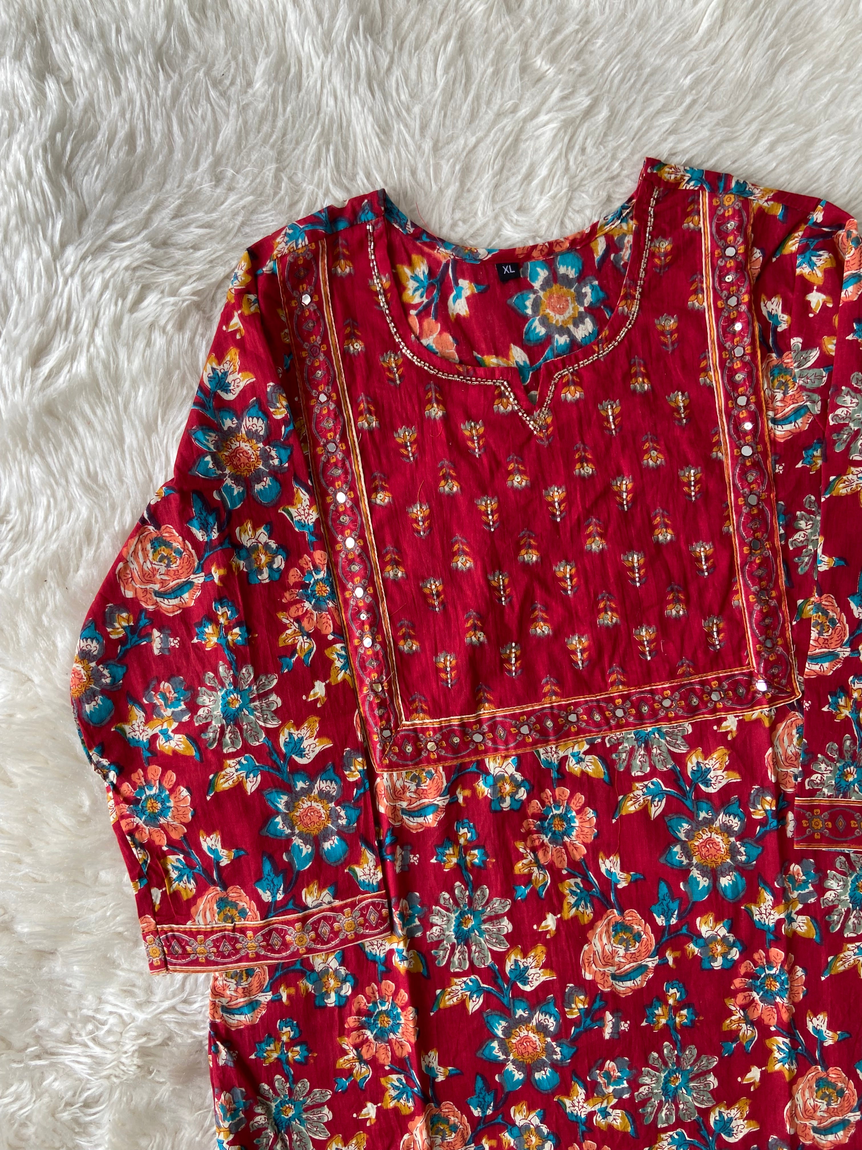 Budget Friendly Kurti Pant Dupatta Set