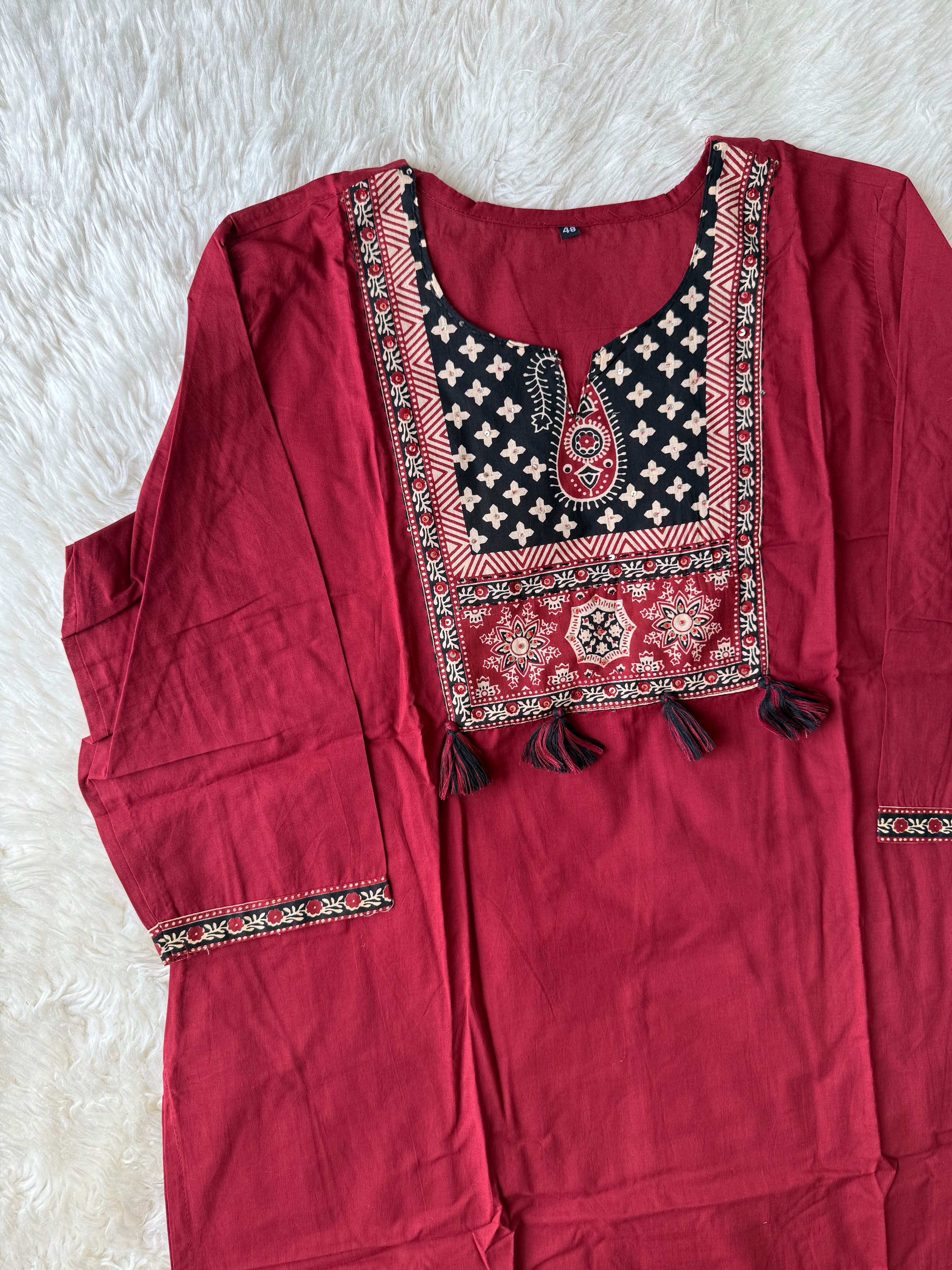 Pure Cotton Kurti Pant Dupatta Set