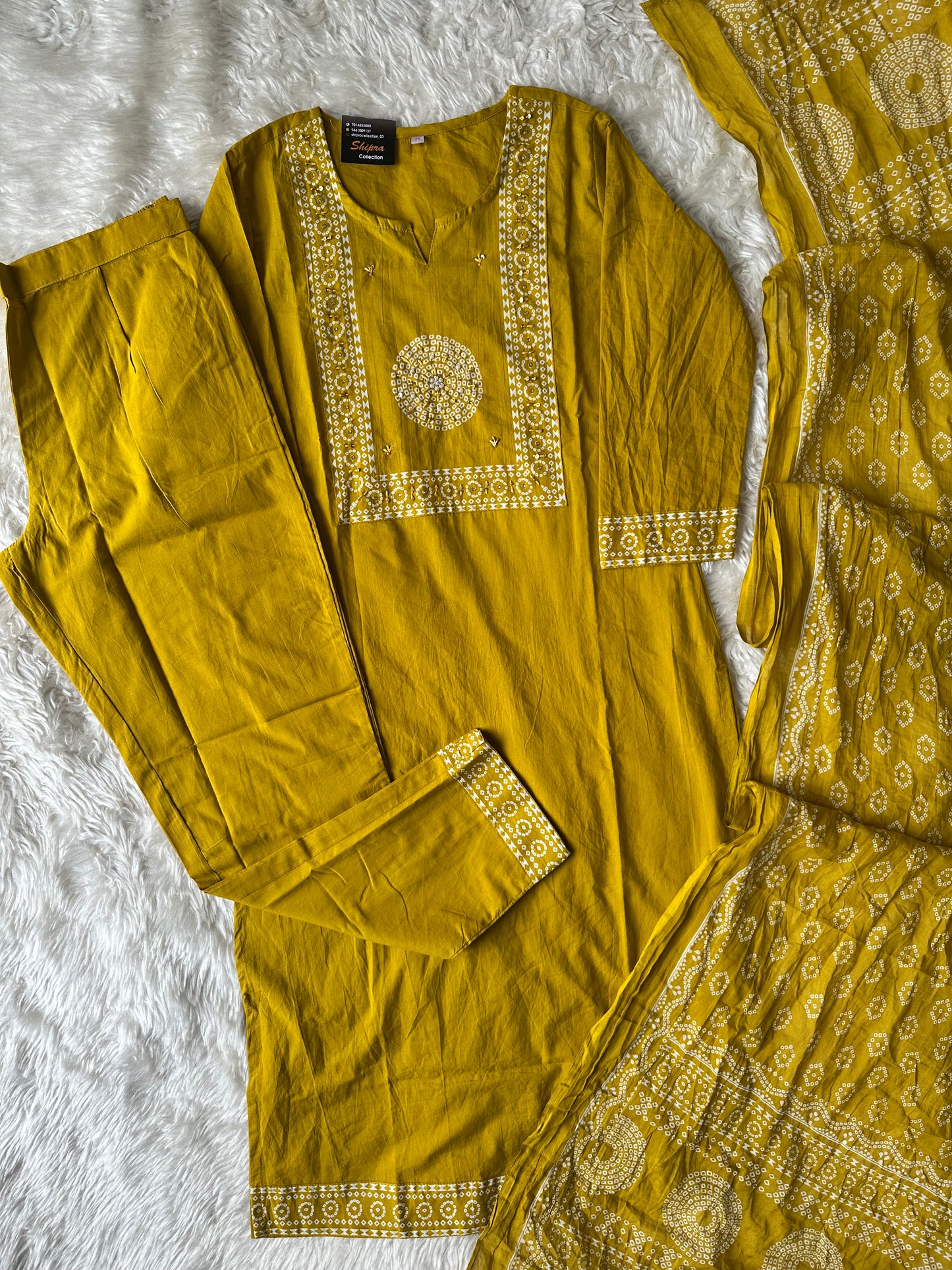Premium Cotton Kurti Pant Dupatta Set
