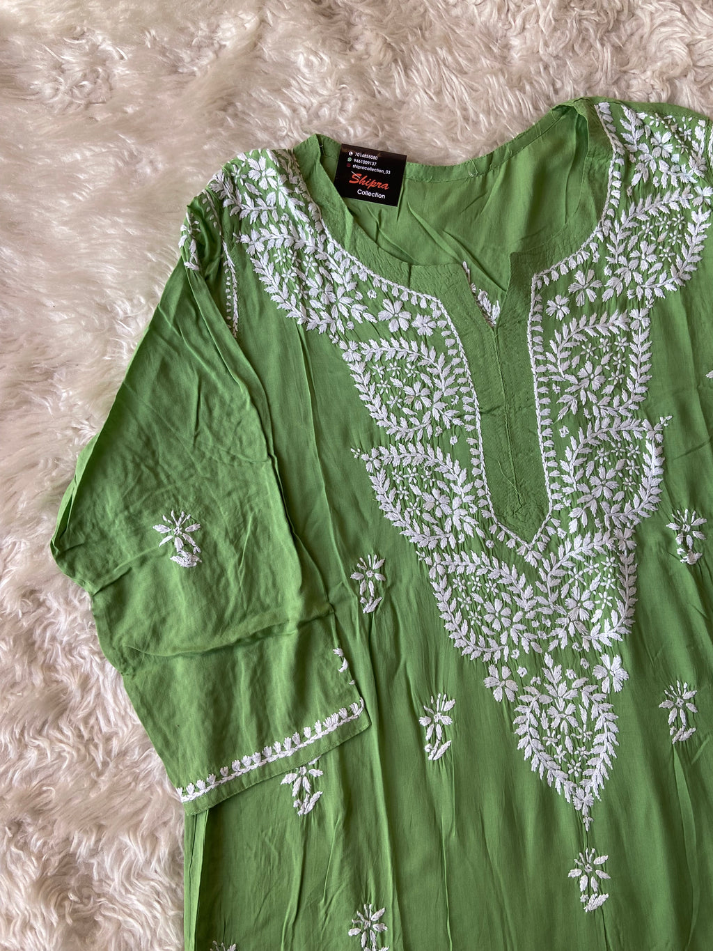 Rayon Chikankari kurti