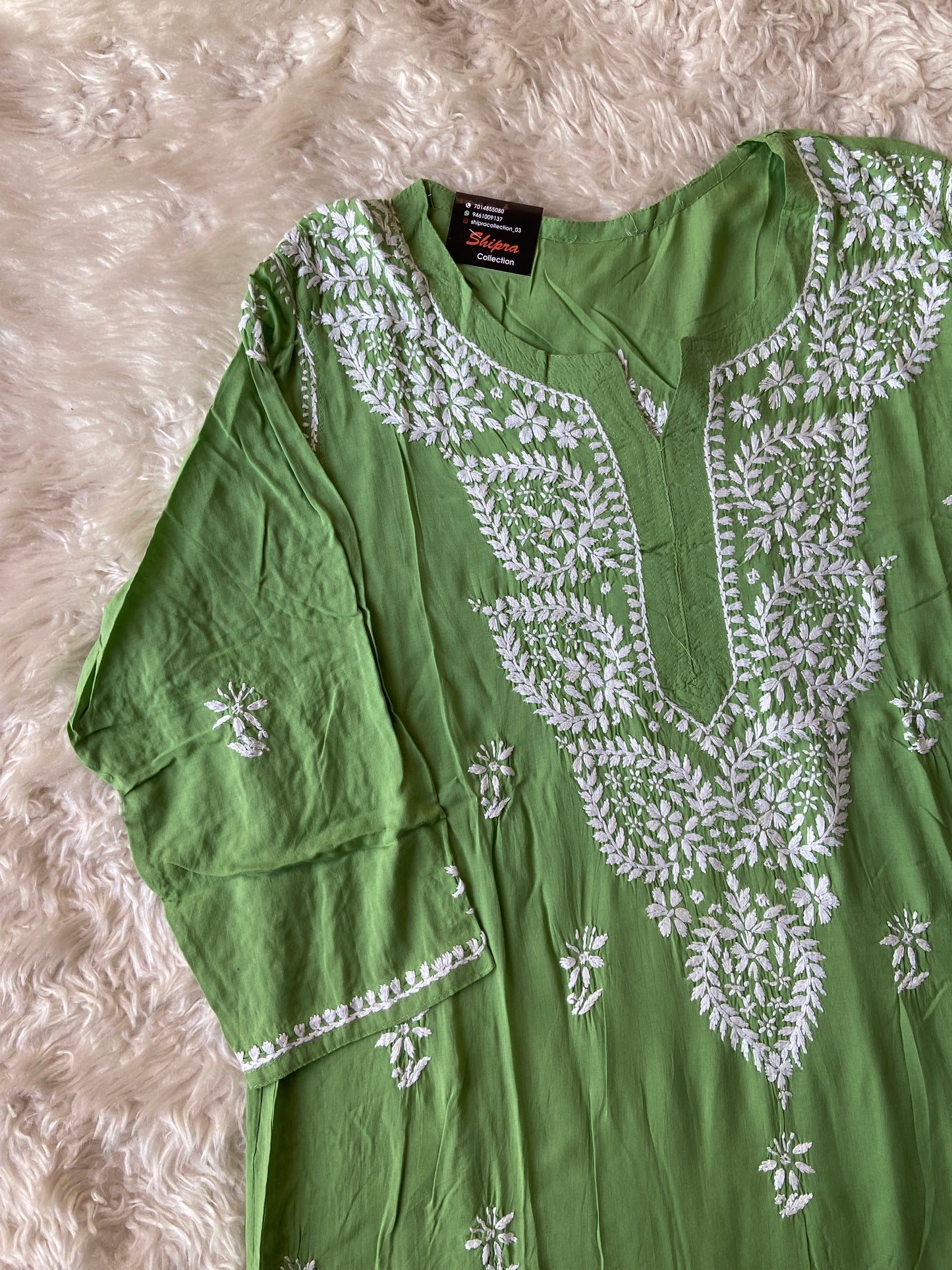 Rayon Chikankari kurti