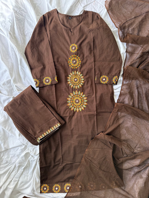 Budget Friendly Kurti Pant Dupatta Set