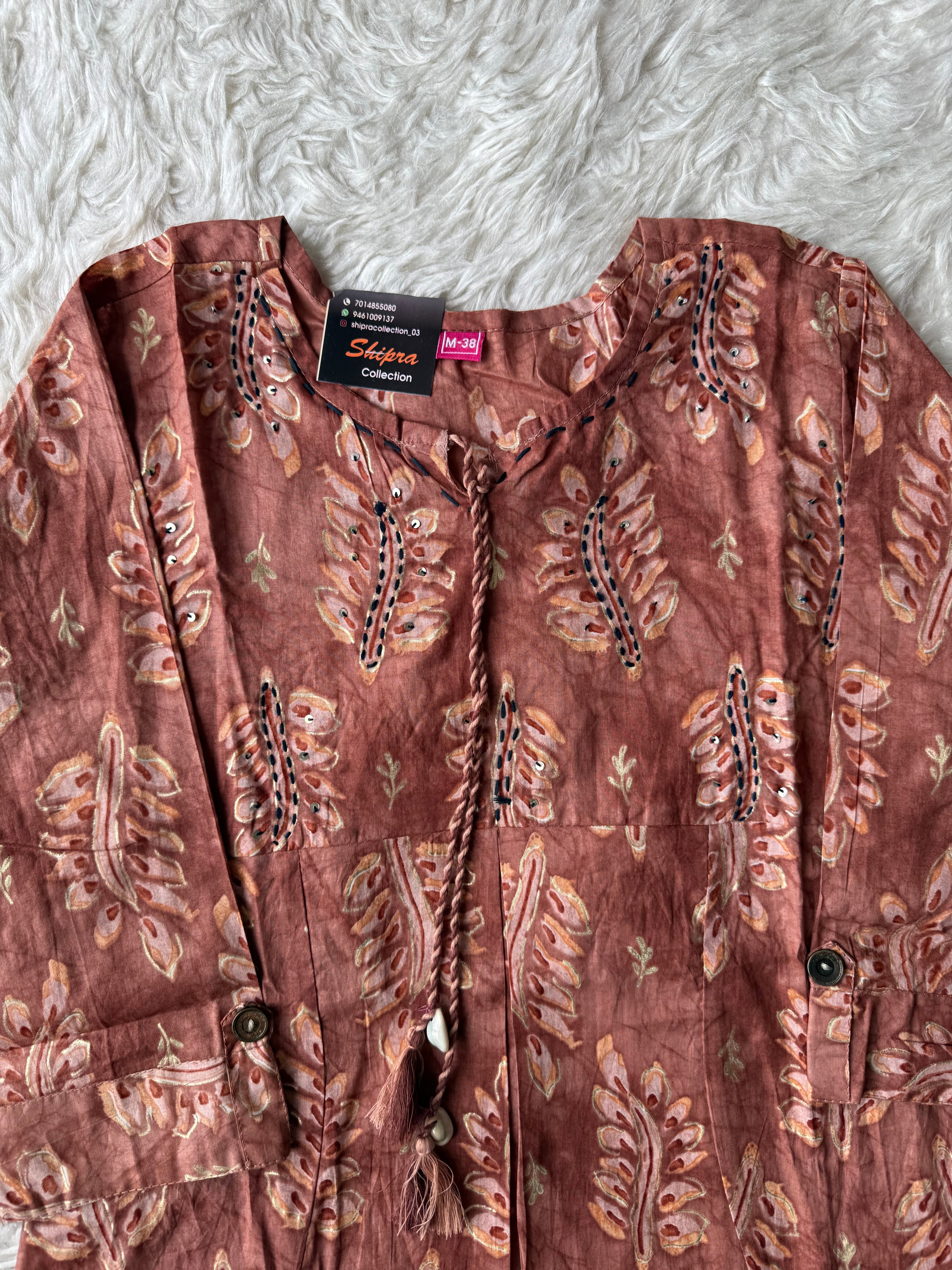 Breathable Cotton Patch Work Co-ord Set