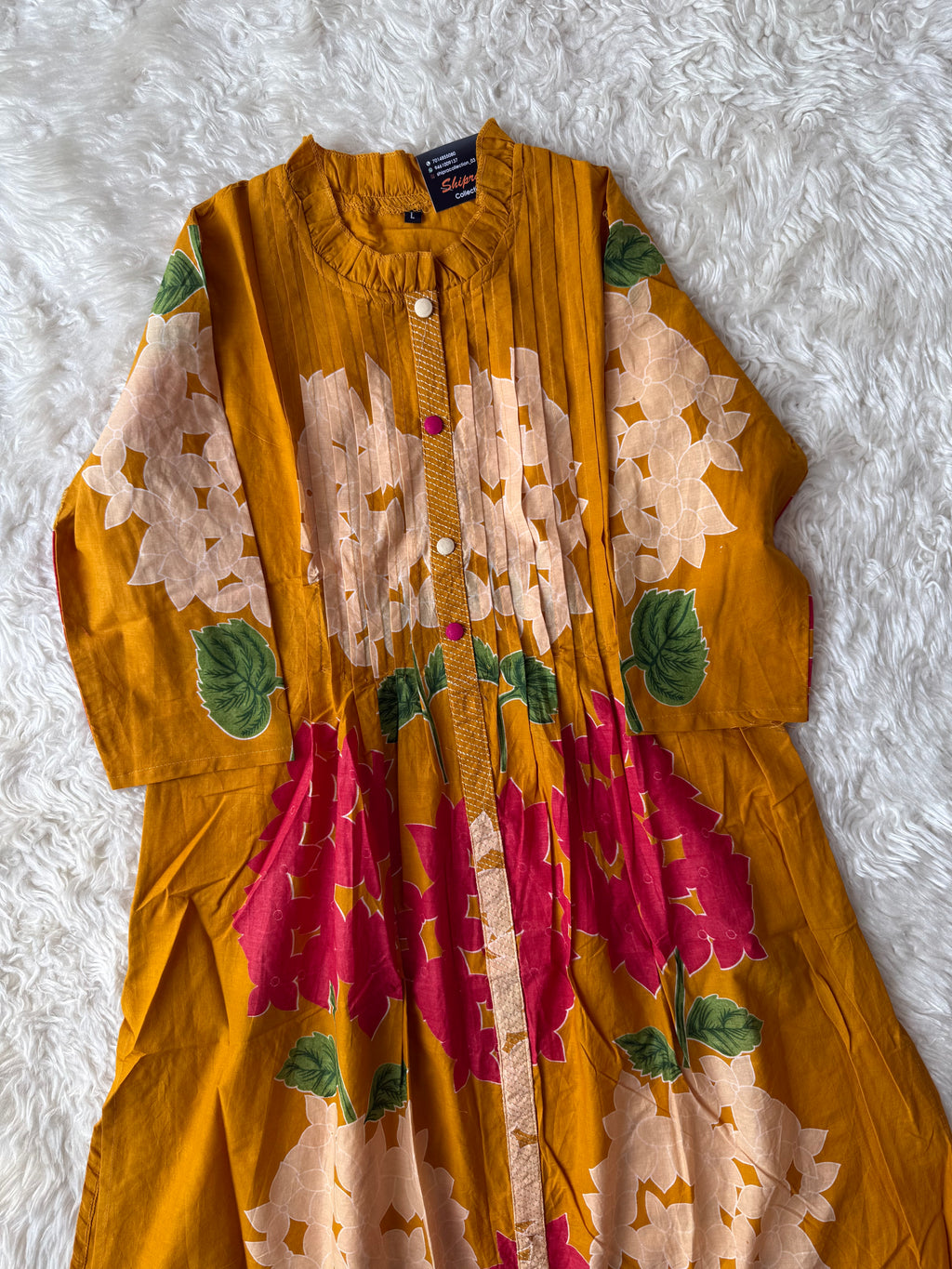 Cotton A-line Kurti Pant Set