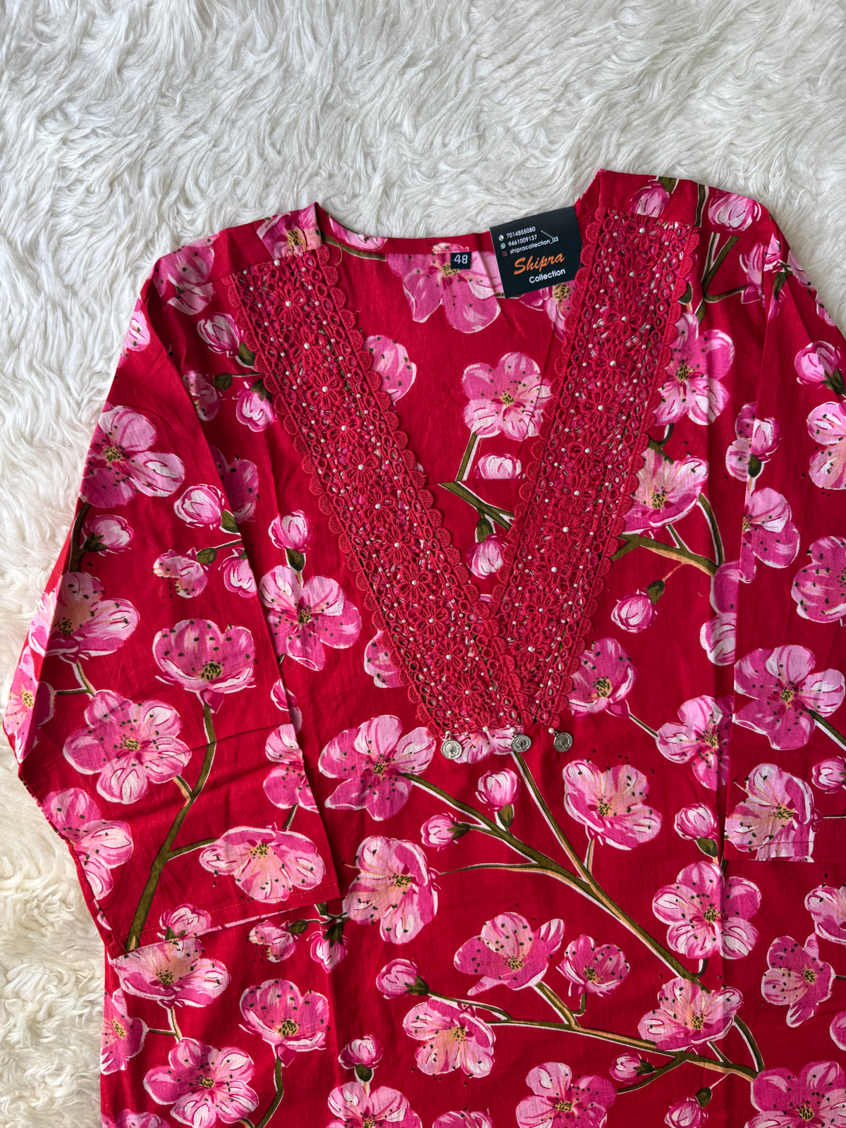Pure Cotton Kurti Pant Dupatta Set