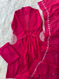 Pure Cotton Pocket Pattern Dupatta Set