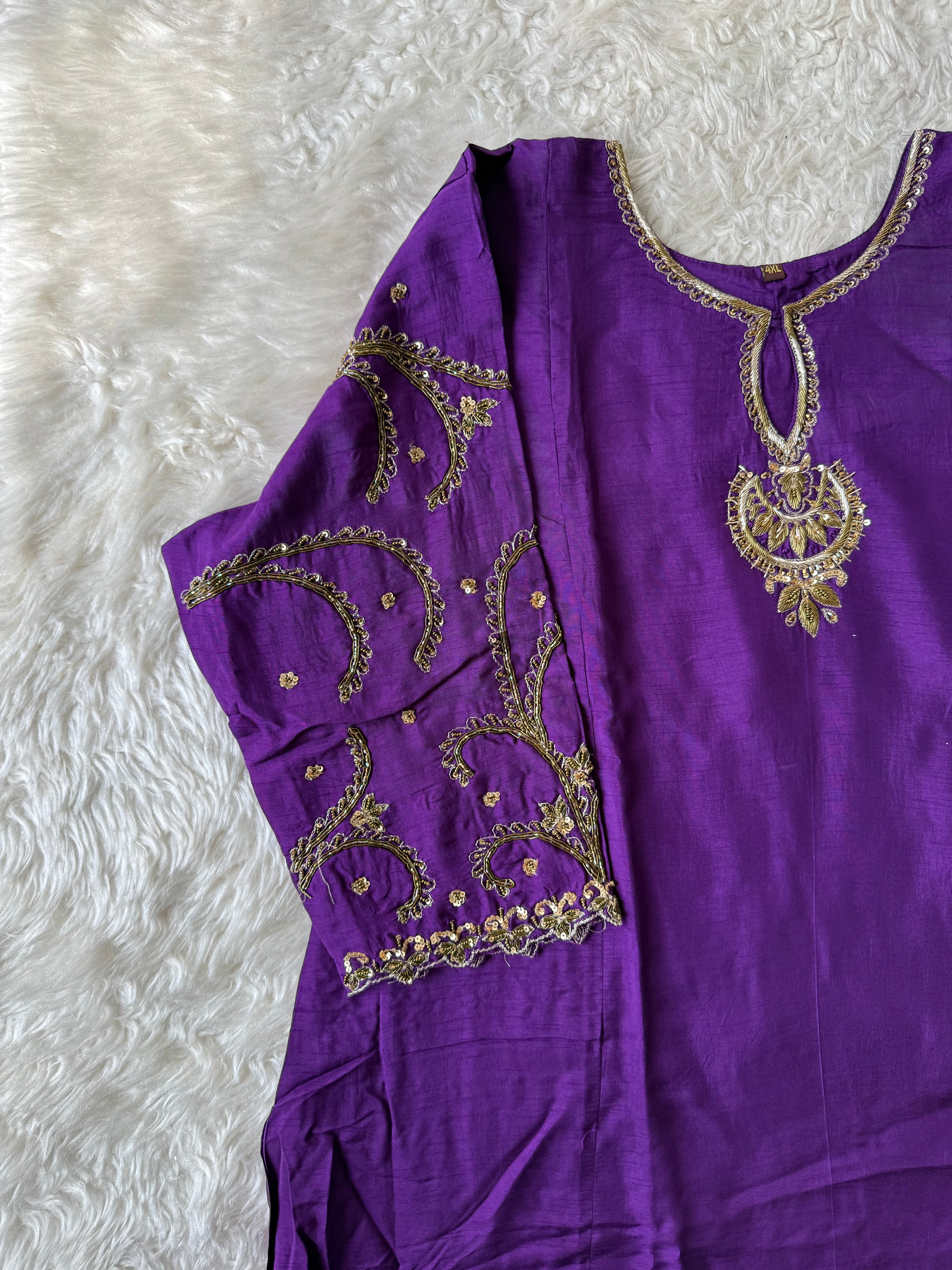 “Plus Size” Dola Silk Kurti Pant Dupatta Set
