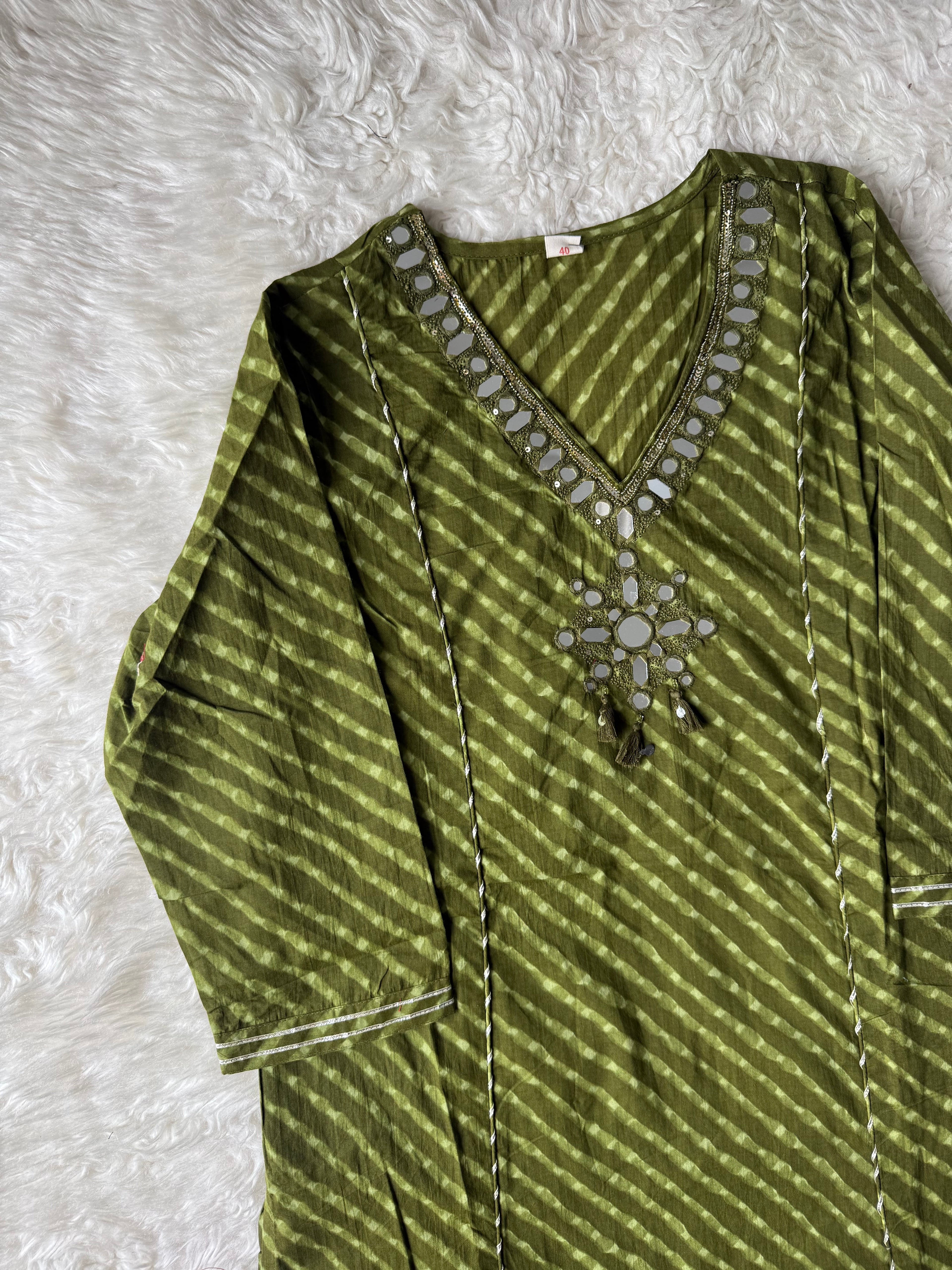 Premium Cotton Lehariya Set